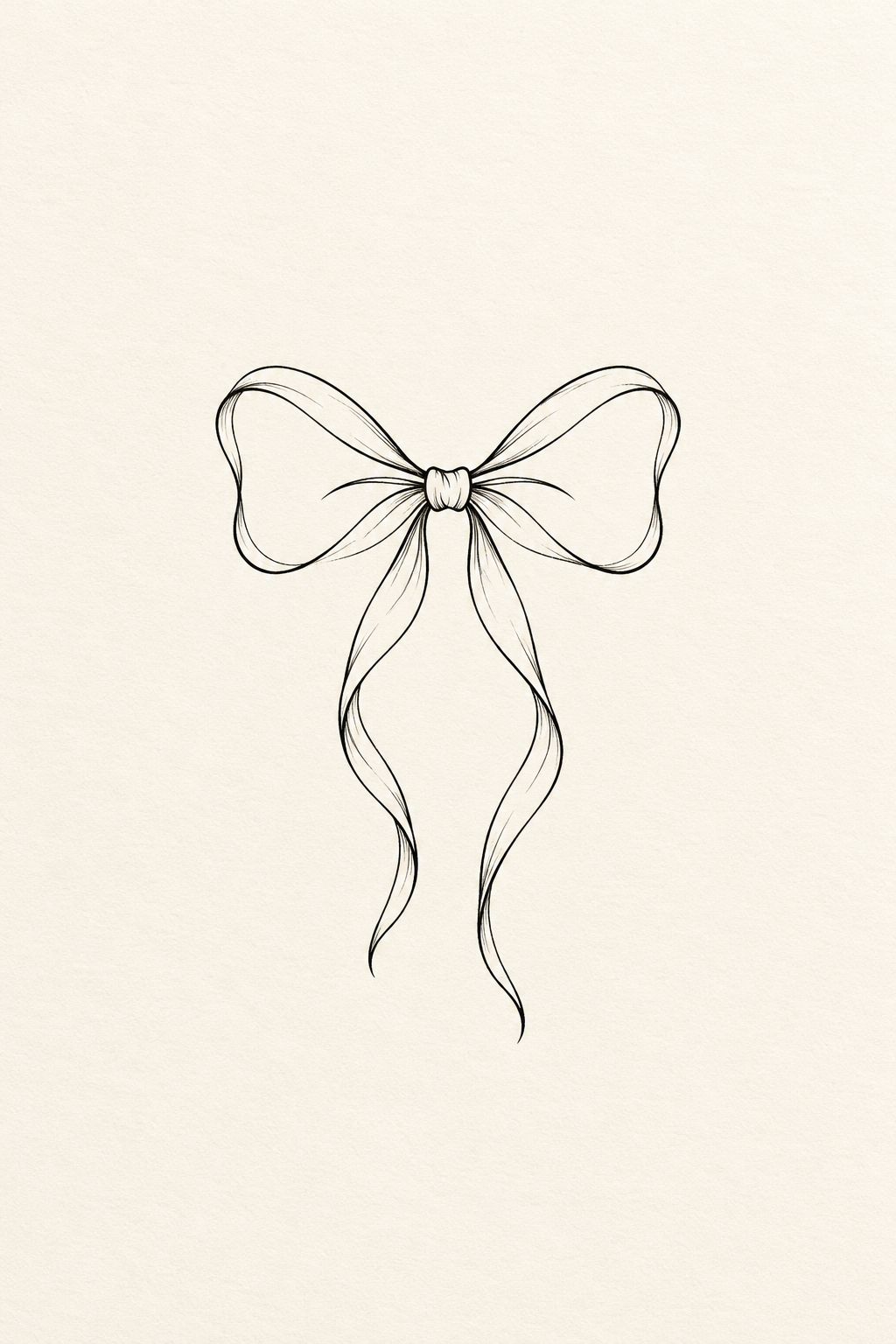 minimalist bow tattoos at the spine