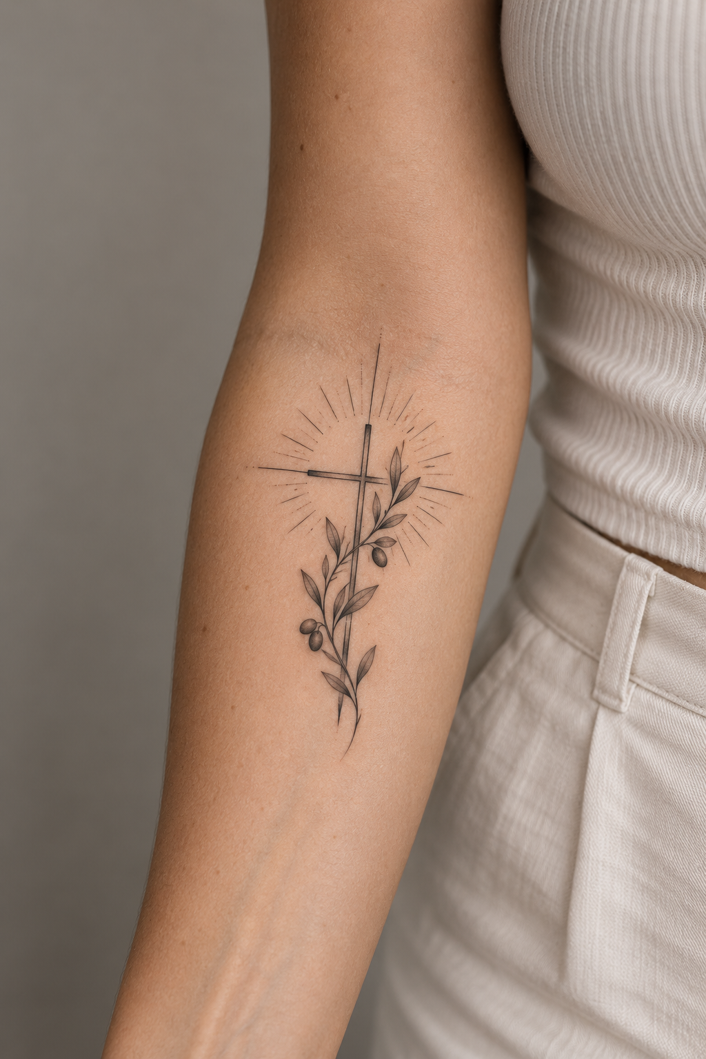 Fine line Christian tattoos for men concept 8