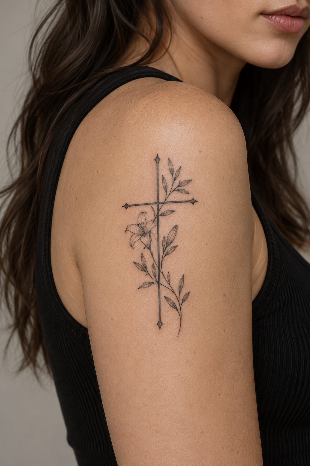 Fine line Christian tattoos for men concept 11