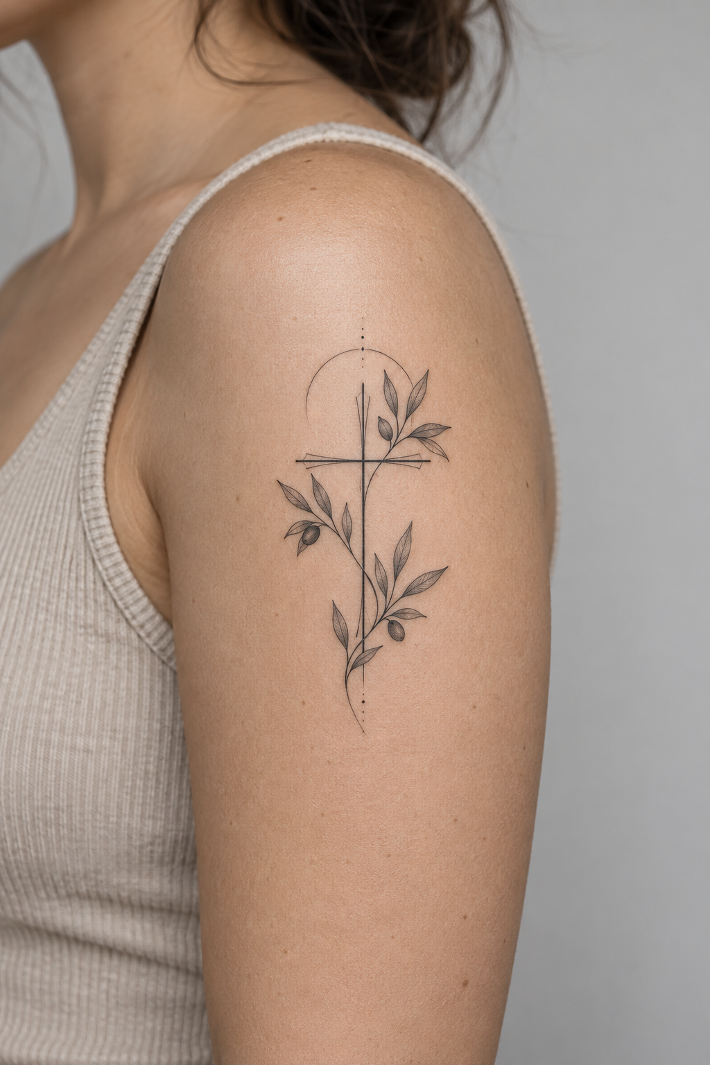 Fine line Christian tattoos for men concept 14
