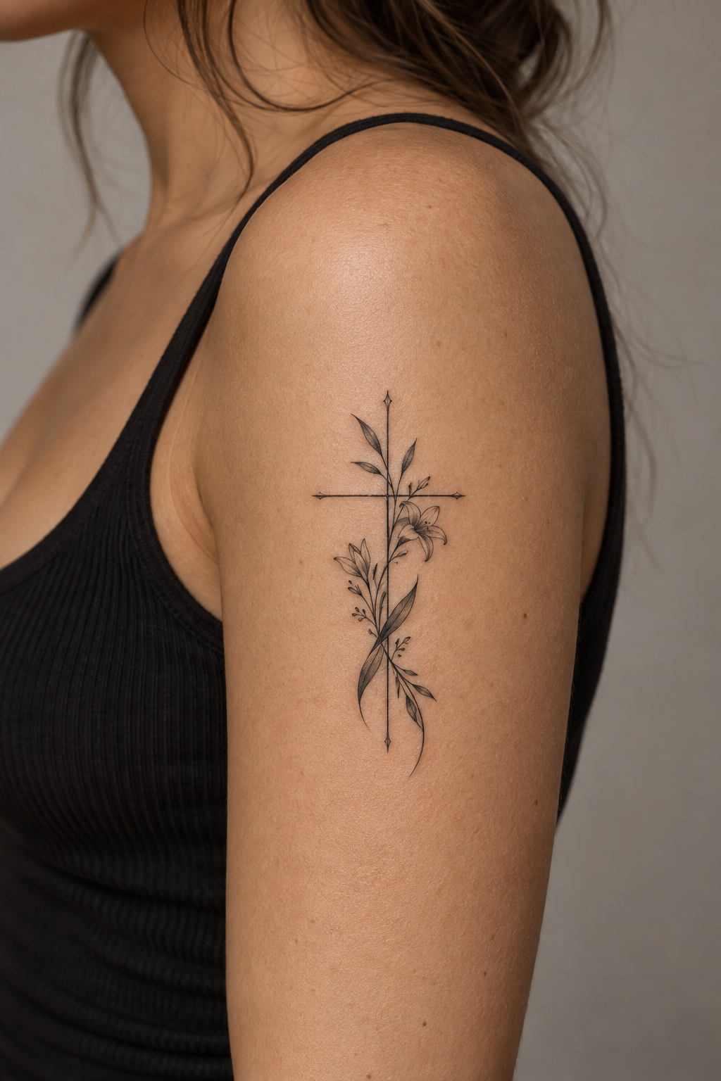 Fine line Christian tattoos for men concept 16