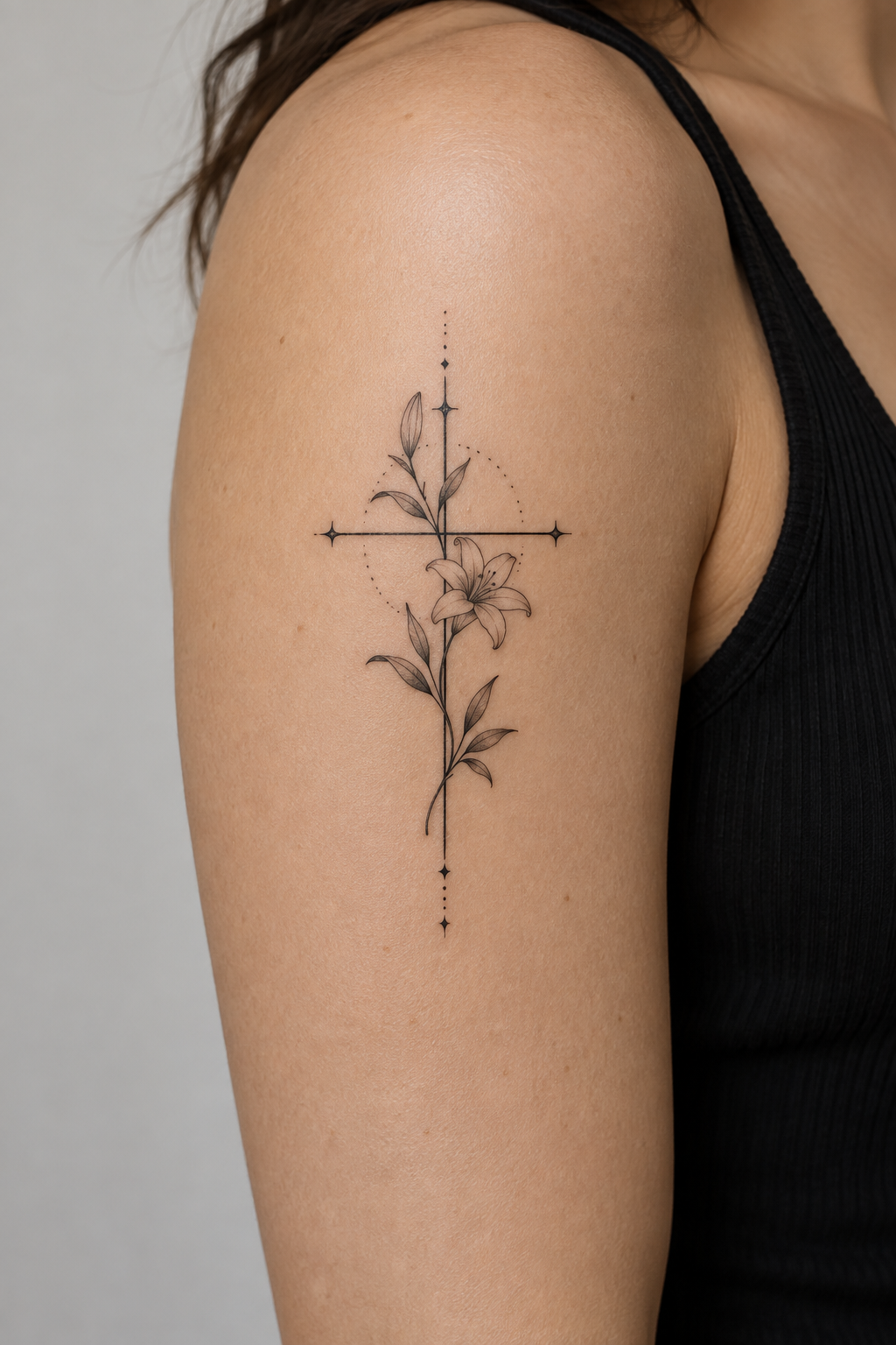 Fine line Christian tattoos for men concept 18