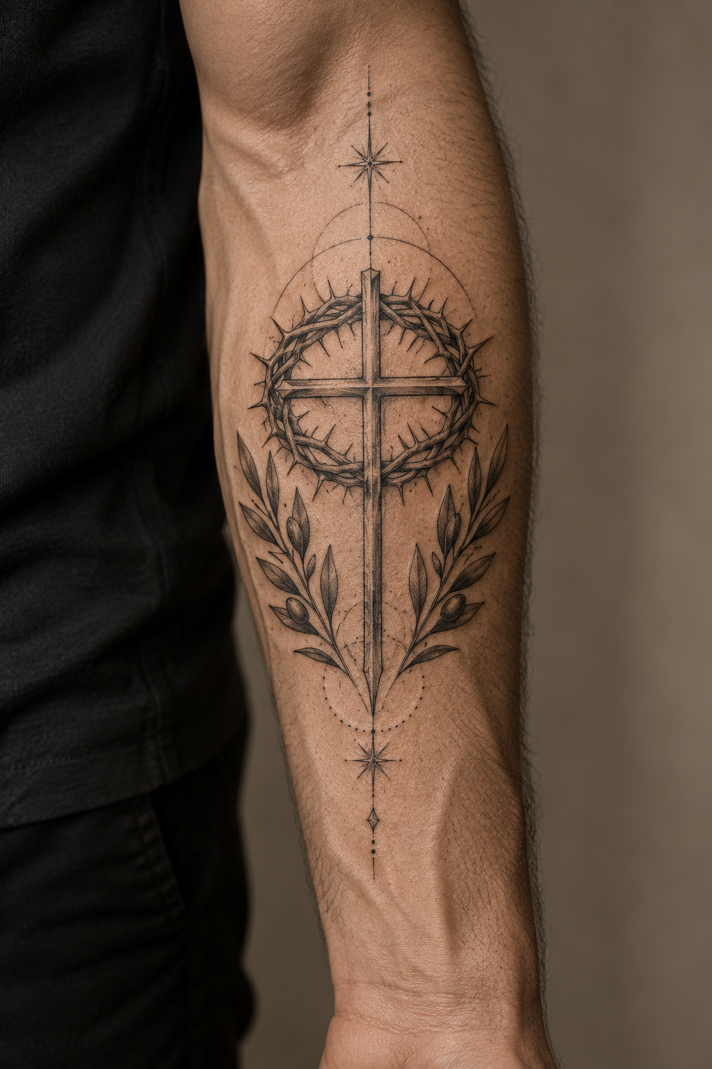 21 Refined Fine-Line Christian Tattoo Ideas for Men Featuring Scripture and Faith Symbols