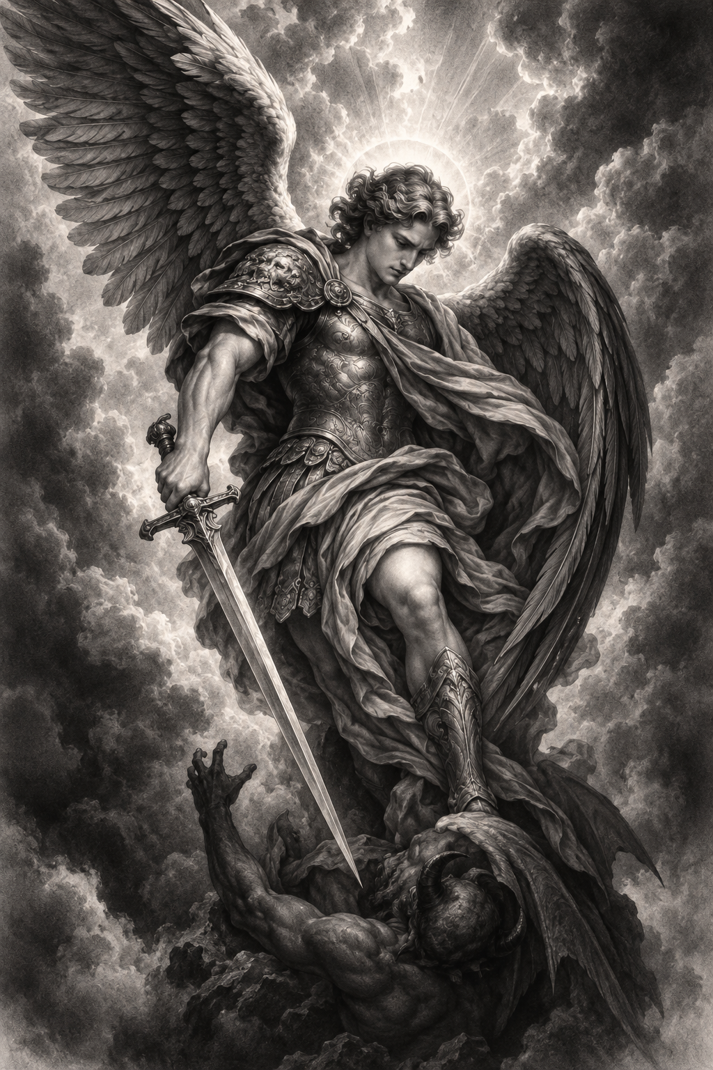 Archangel Michael tattoos for men idea 8