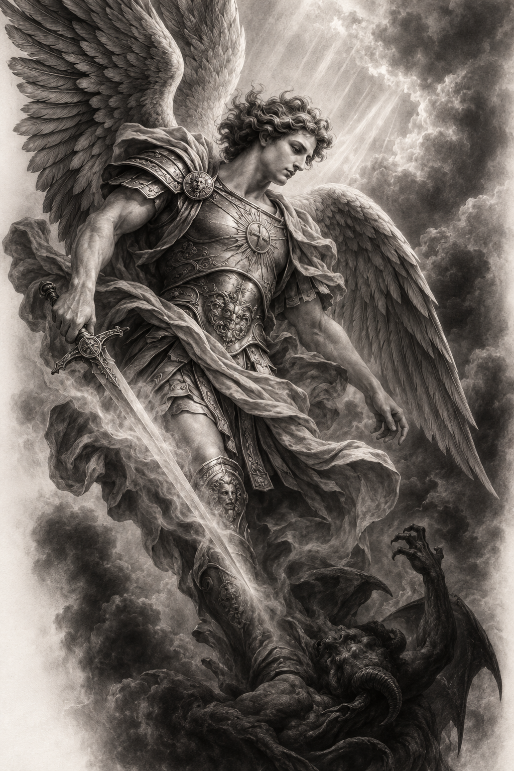 Archangel Michael tattoos for men idea 11