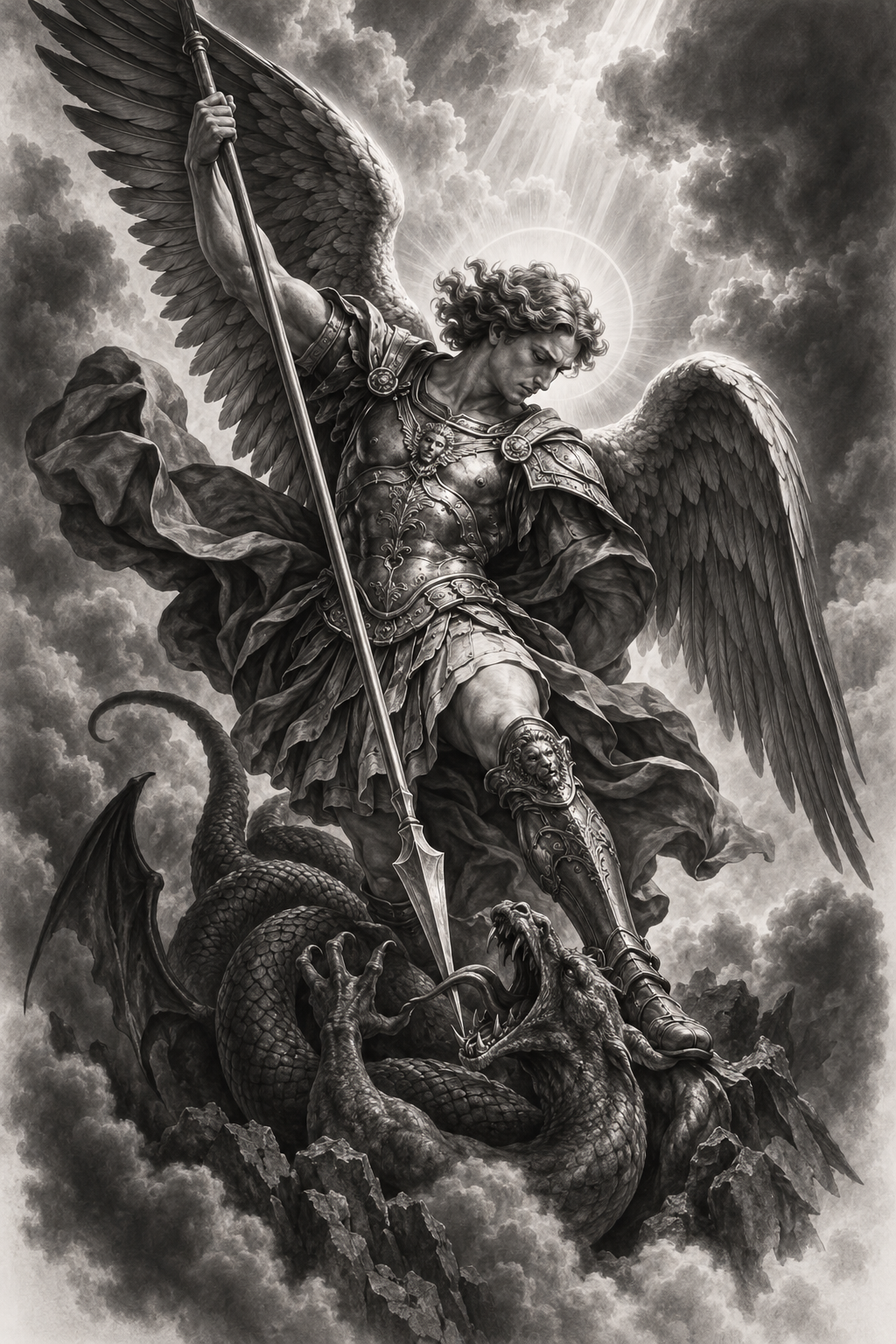Archangel Michael tattoos for men idea 21