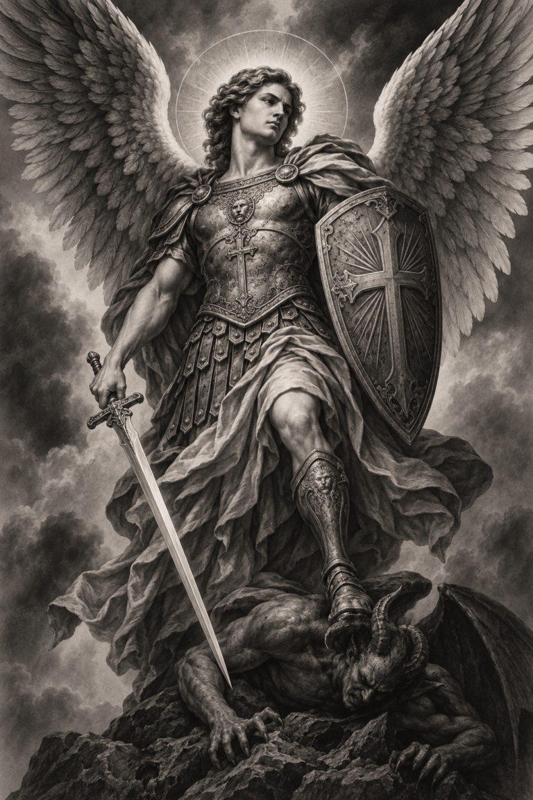 Archangel Michael tattoo ideas for men