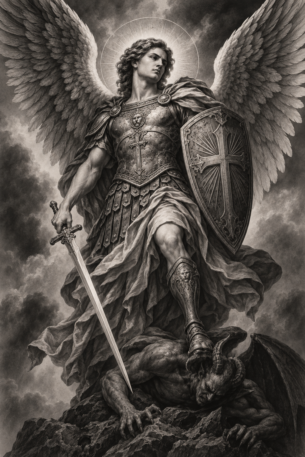 Archangel Michael tattoo ideas for men