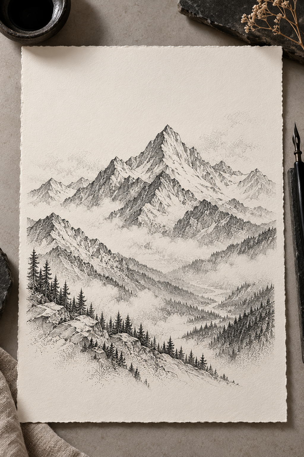 Mountain Range on the Ribs meaningful tattoo ideas for women concept