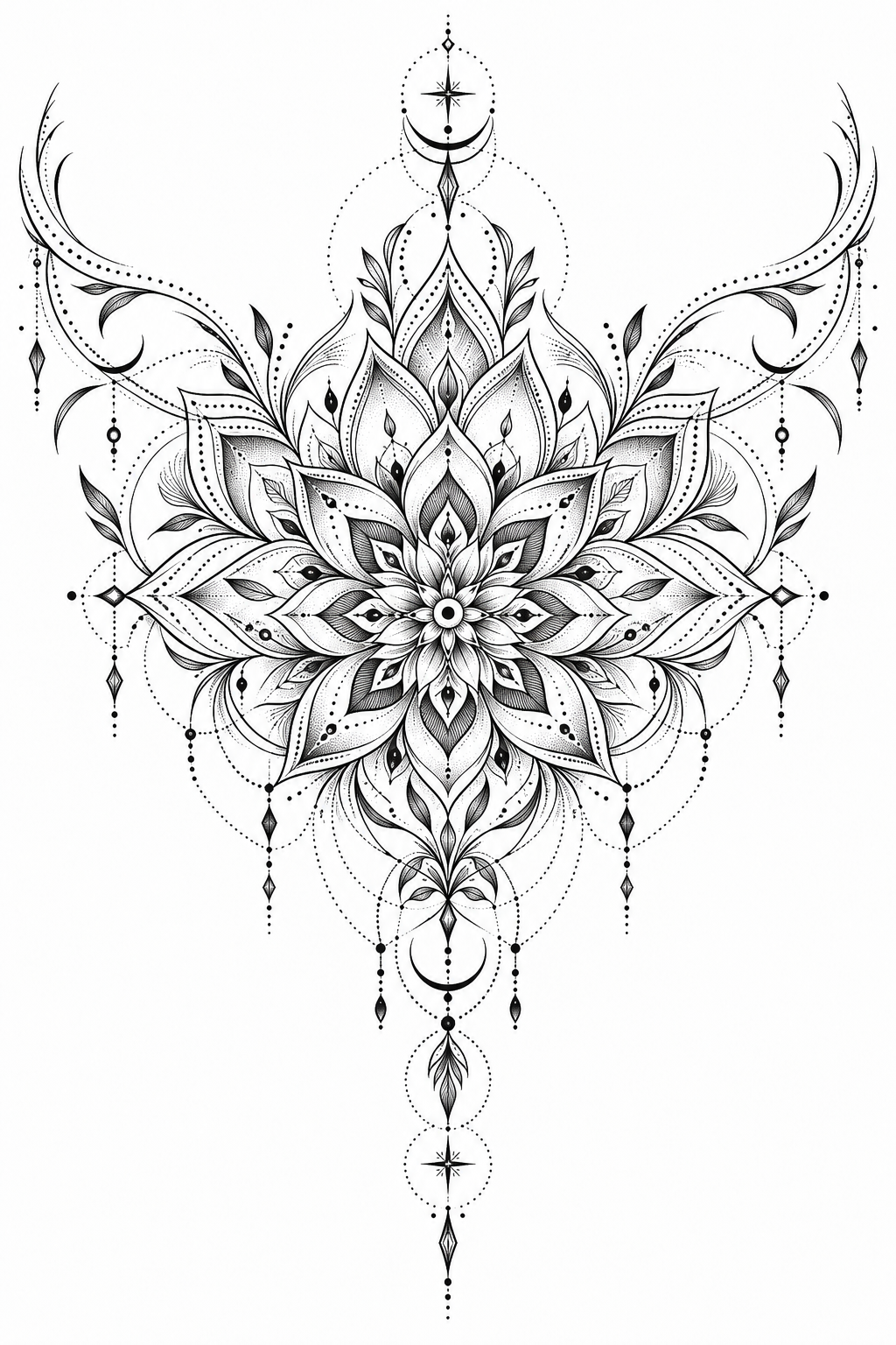 Mandala Chest Design meaningful tattoo ideas for women concept