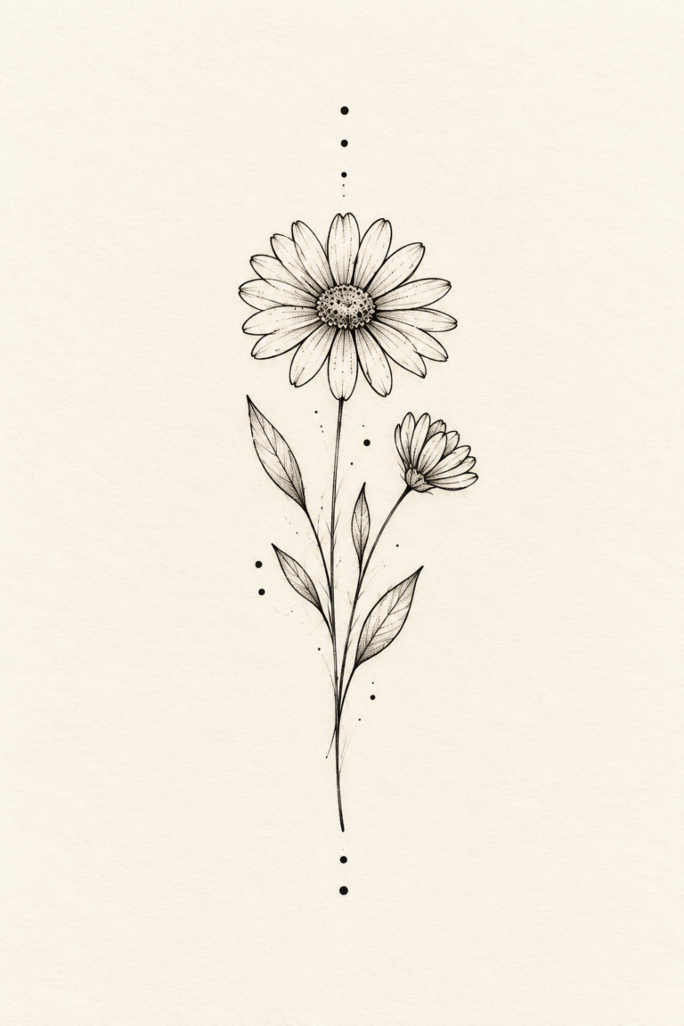 minimalist flower tattoos featured illustration