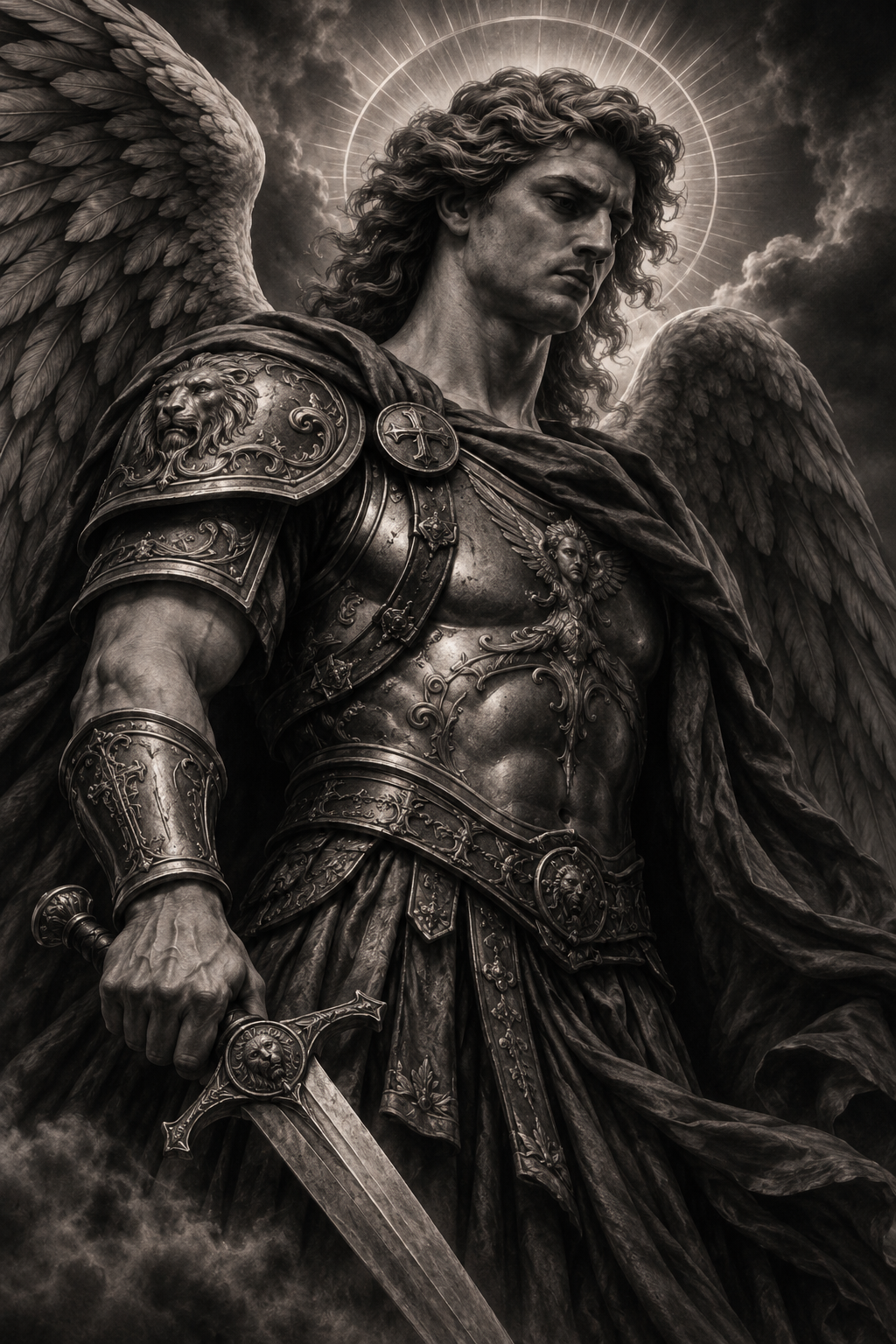 Archangel Michael tattoos for men concept 1