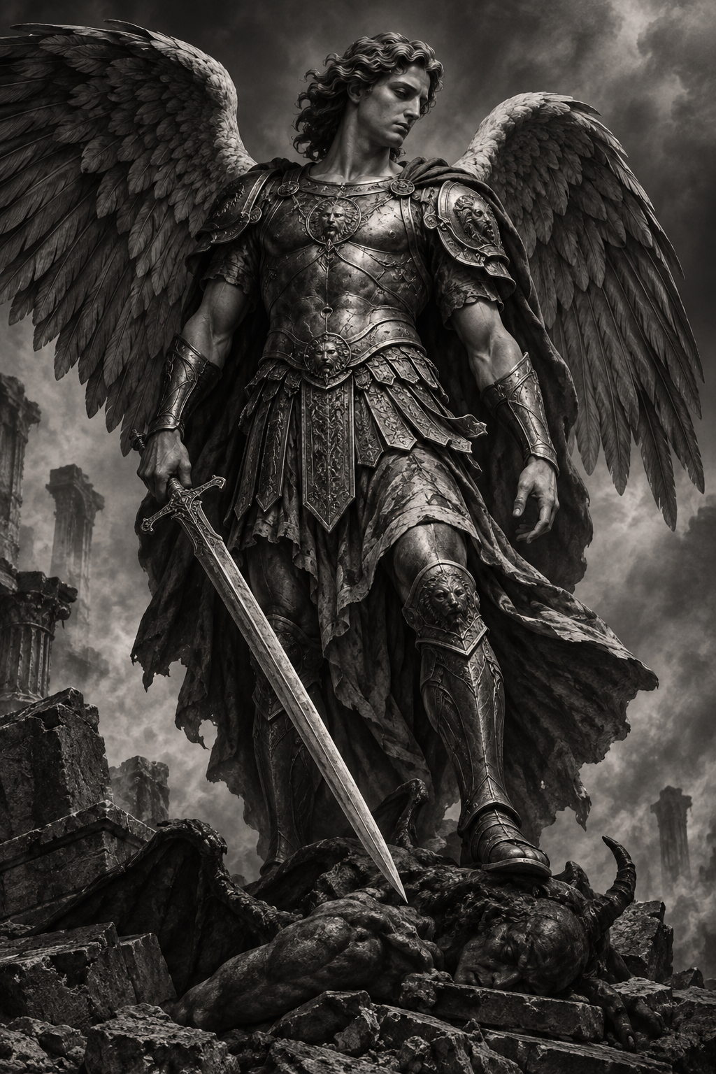 Archangel Michael tattoo concept 2