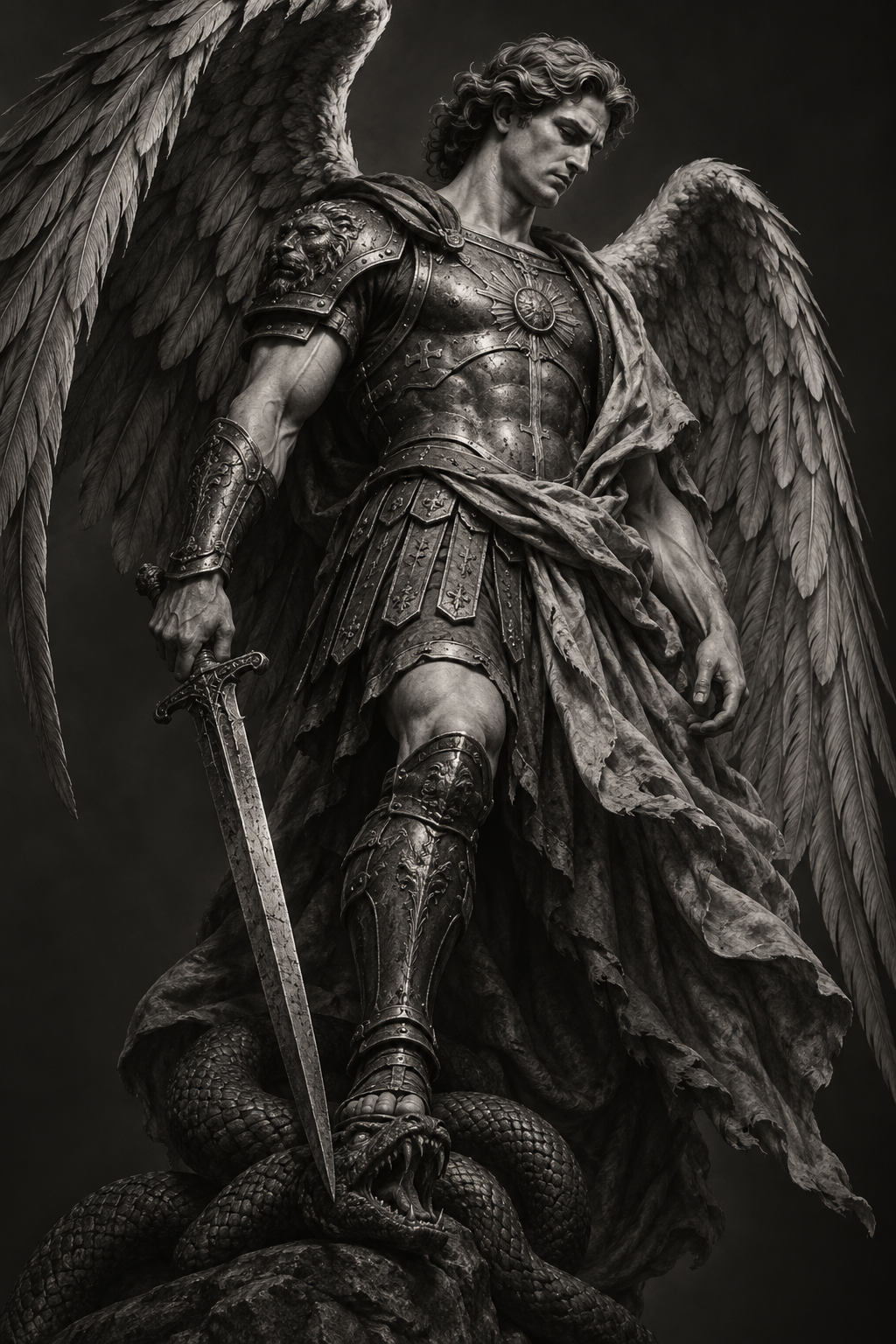 Archangel Michael tattoo concept 3