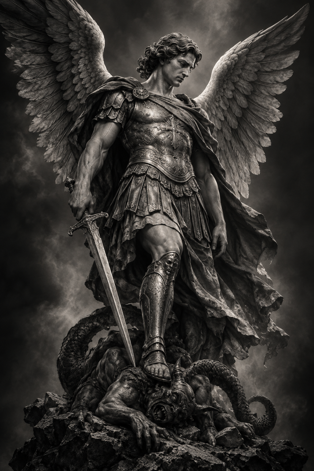 Archangel Michael tattoo concept 8