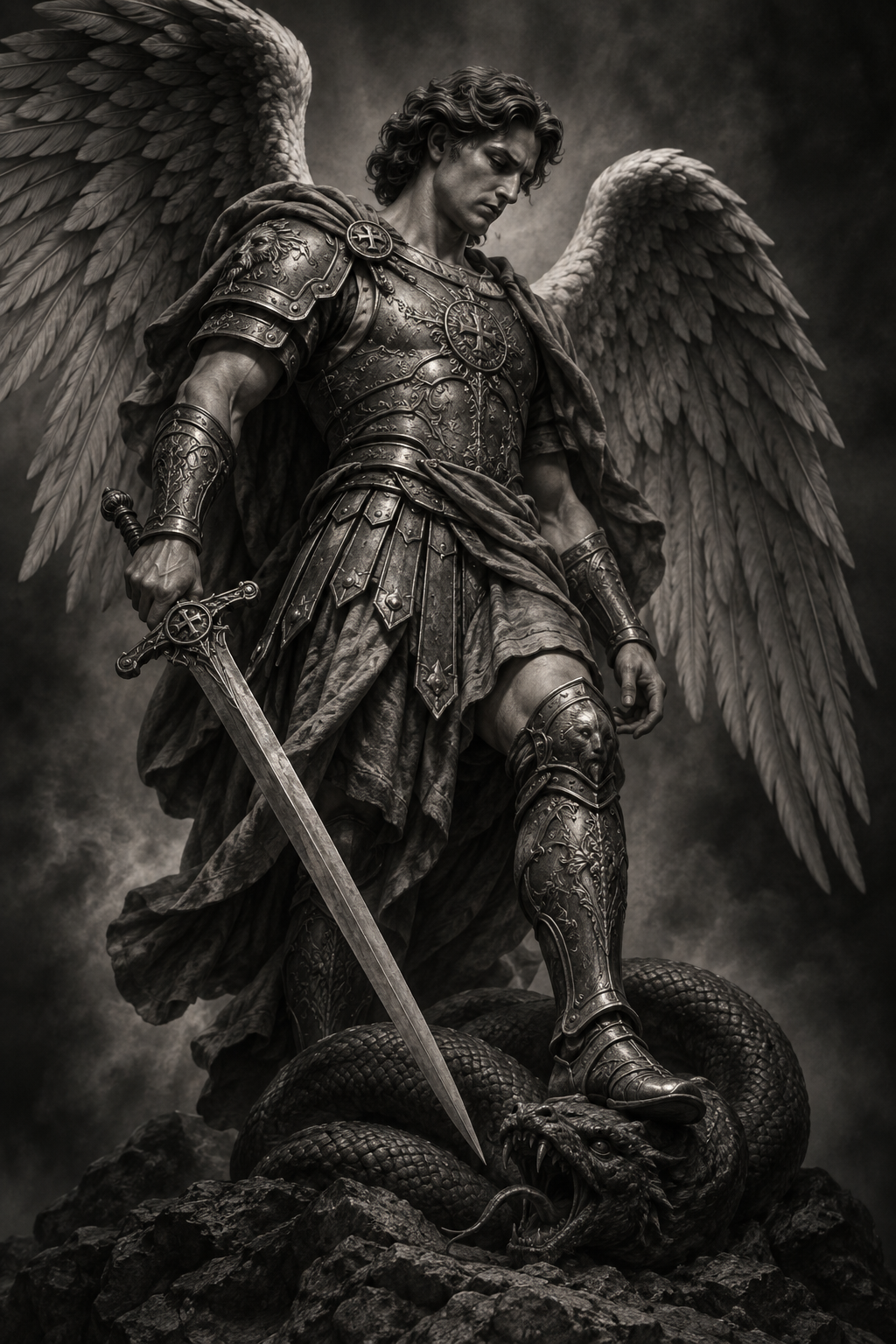 Archangel Michael tattoo concept 9