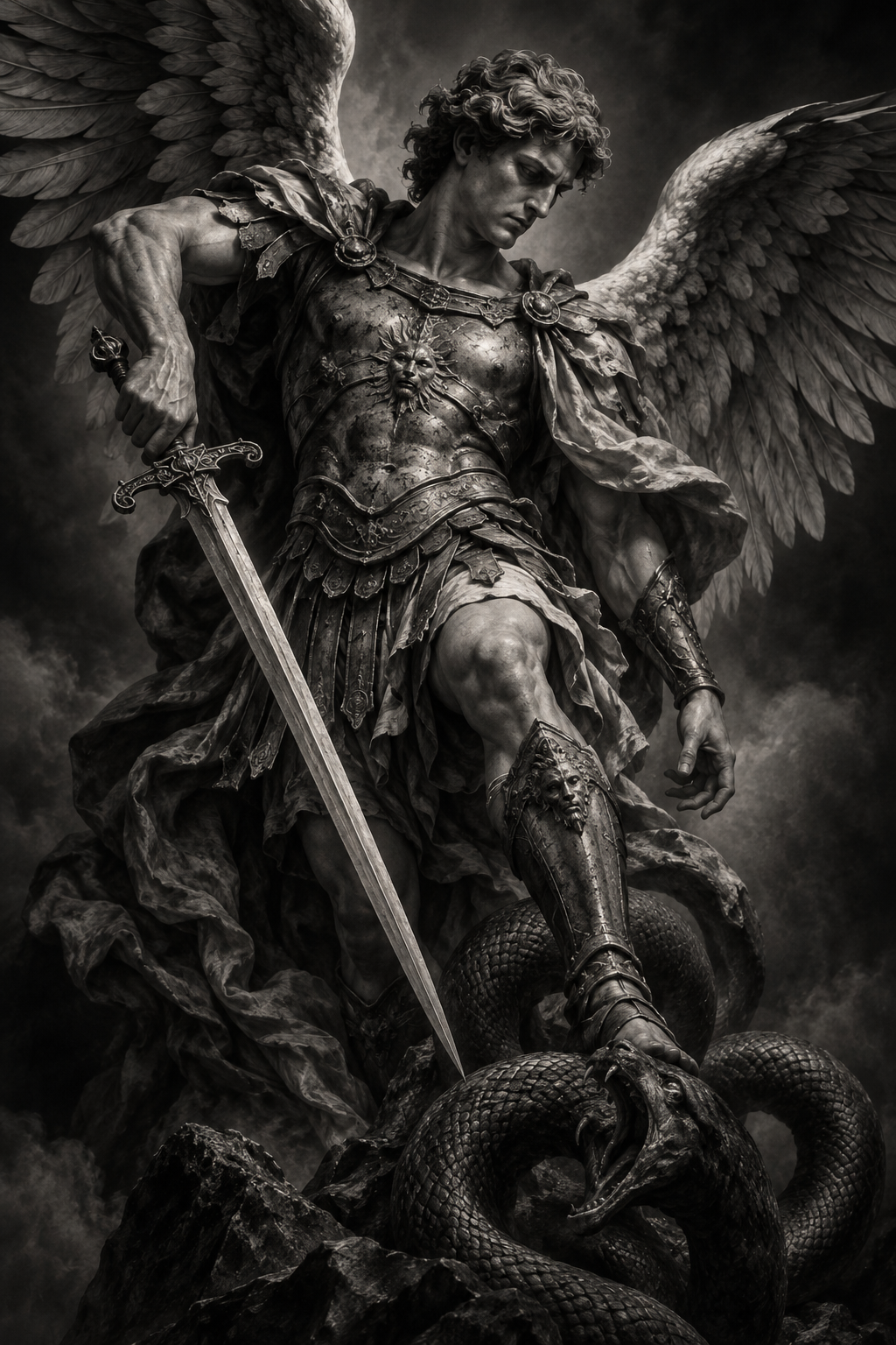 Archangel Michael tattoo concept 10