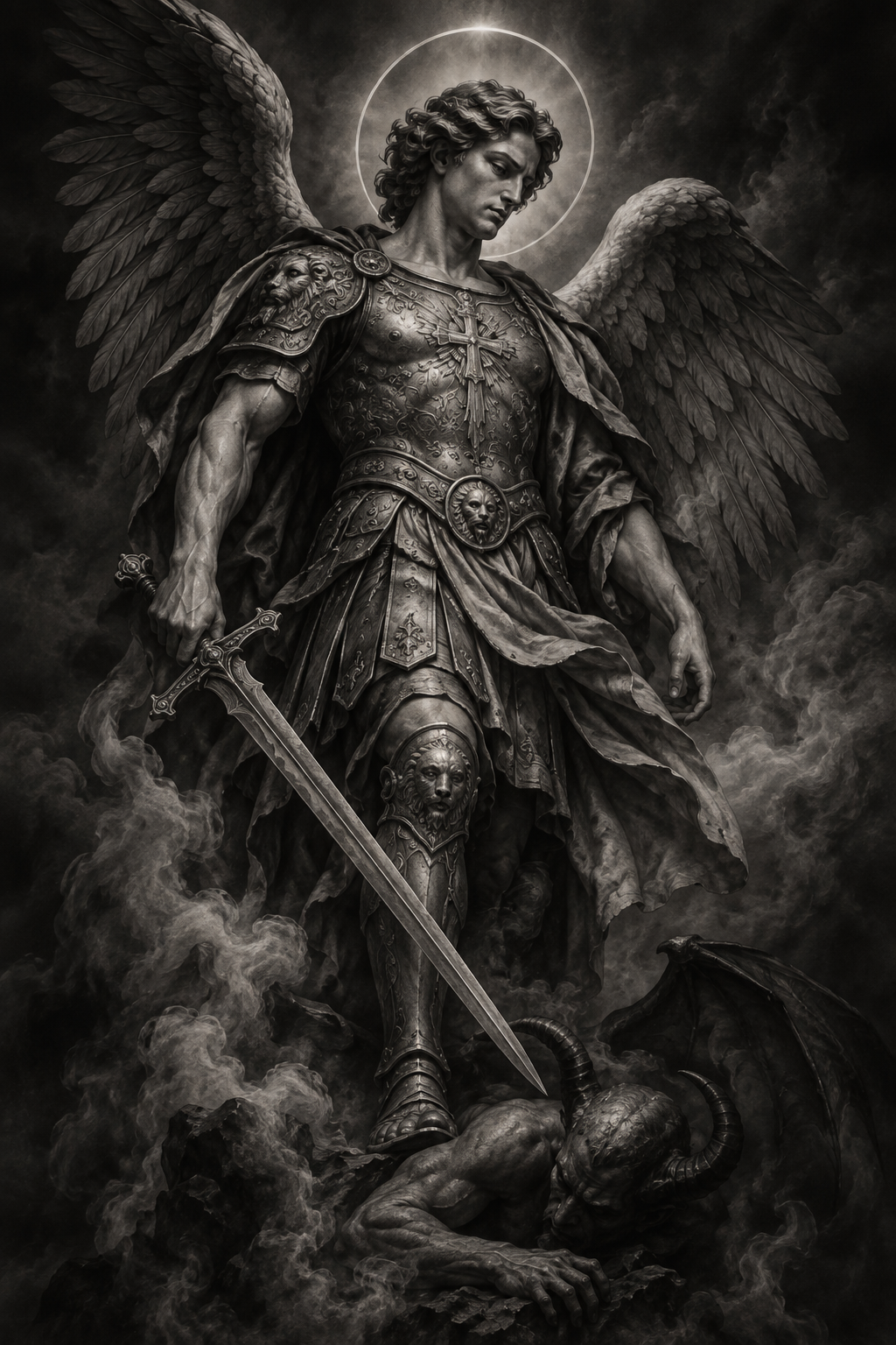 Archangel Michael tattoo concept 12