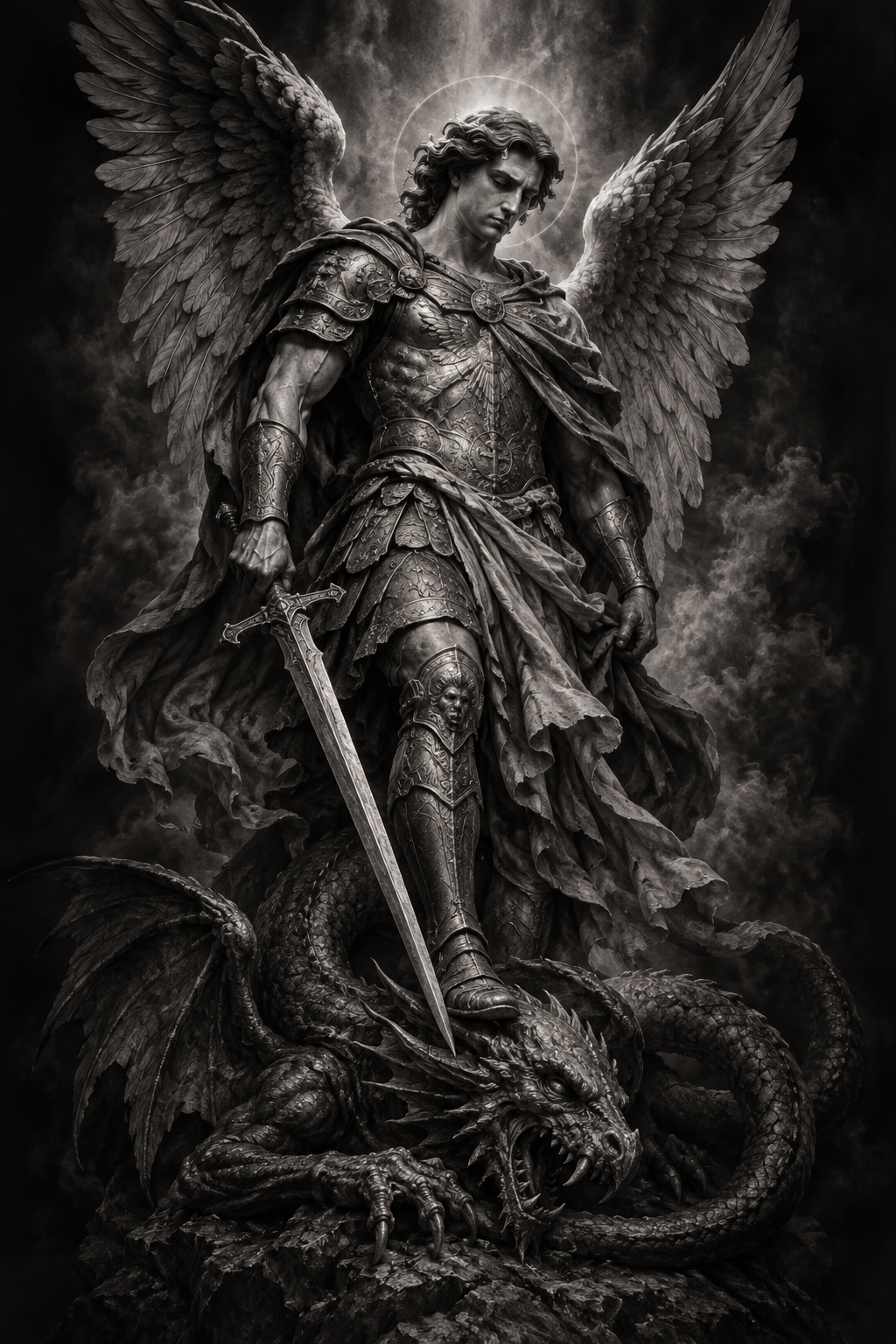 Archangel Michael tattoo concept 18