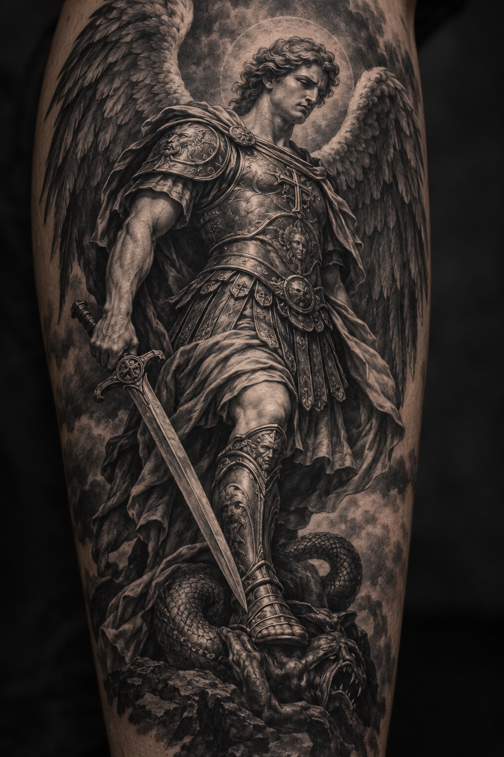 Archangel Michael tattoo concept 21