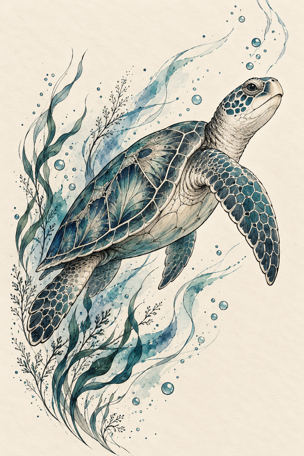 Sea turtle tattoo ideas: minimalist ankle sea turtle design