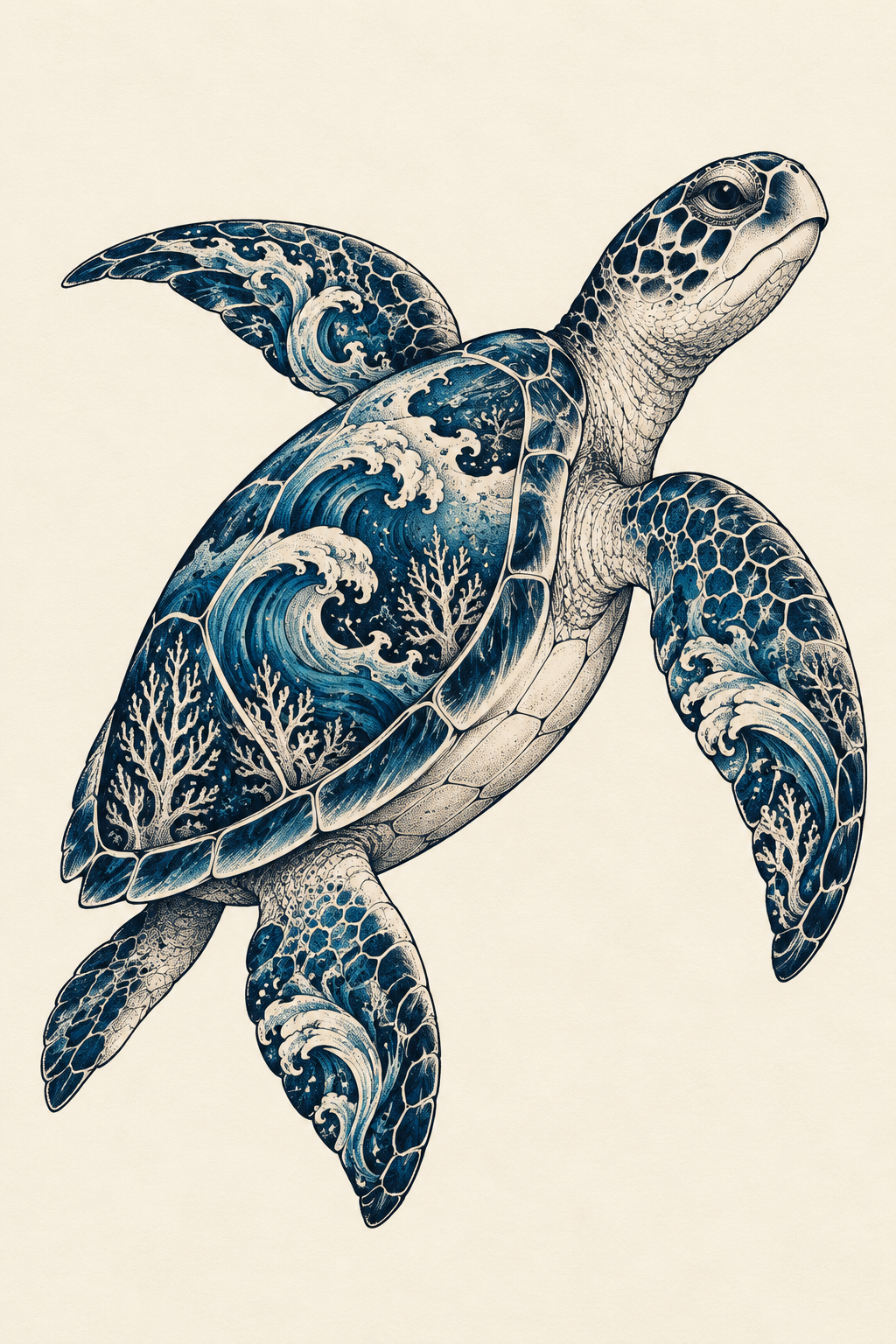 Sea turtle tattoo ideas: sea turtle with flowers sea turtle design