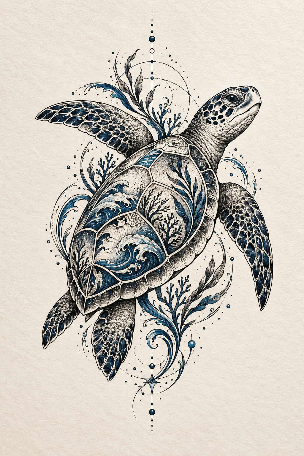 Sea turtle tattoo ideas: sea turtle mandala sea turtle design