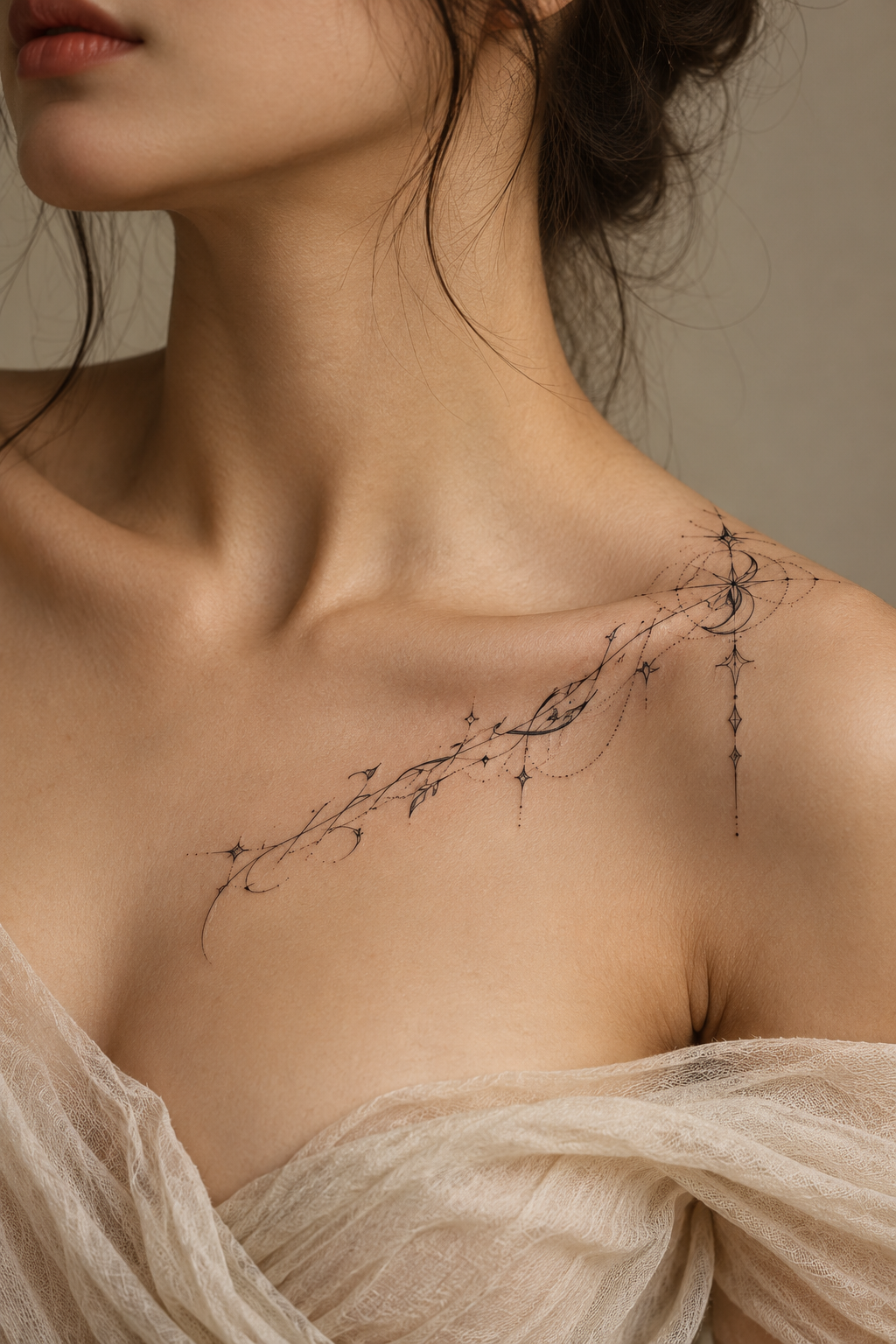 grace along the collarbone scripture tattoo ideas concept