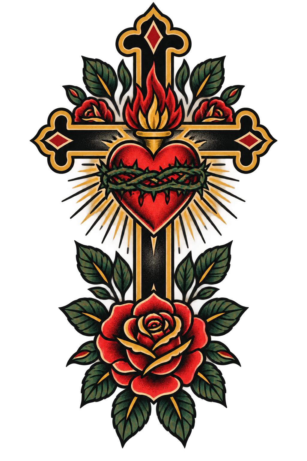 Traditional-cross-Christian-tattoo-concept