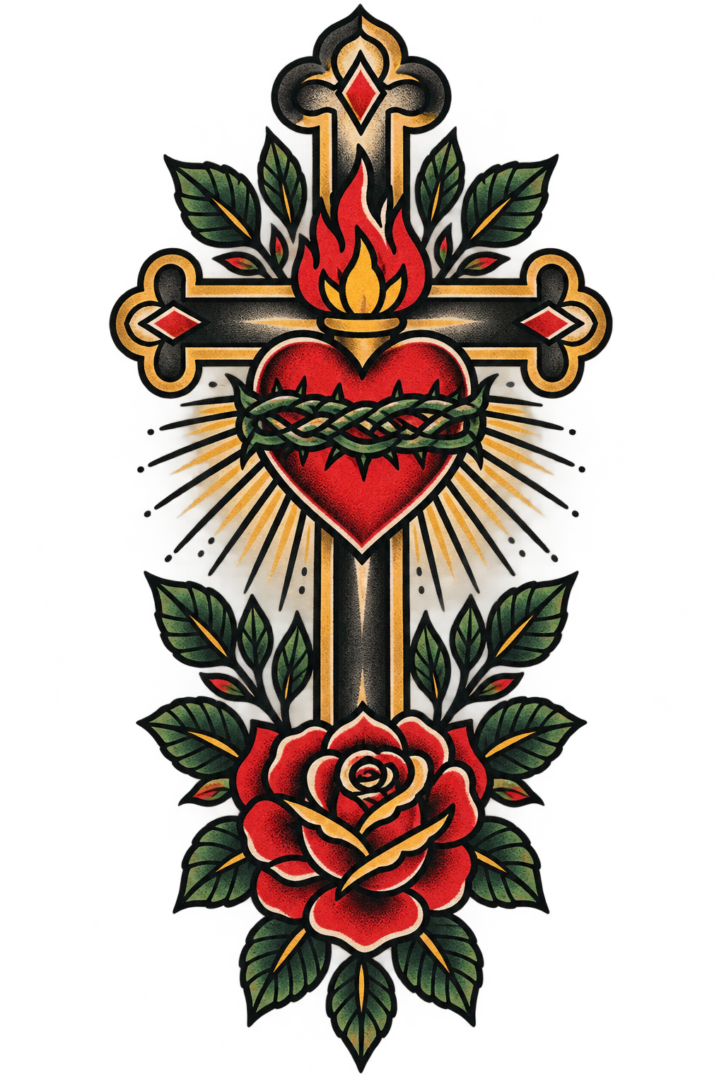 Anchor-cross-Christian-tattoo-concept