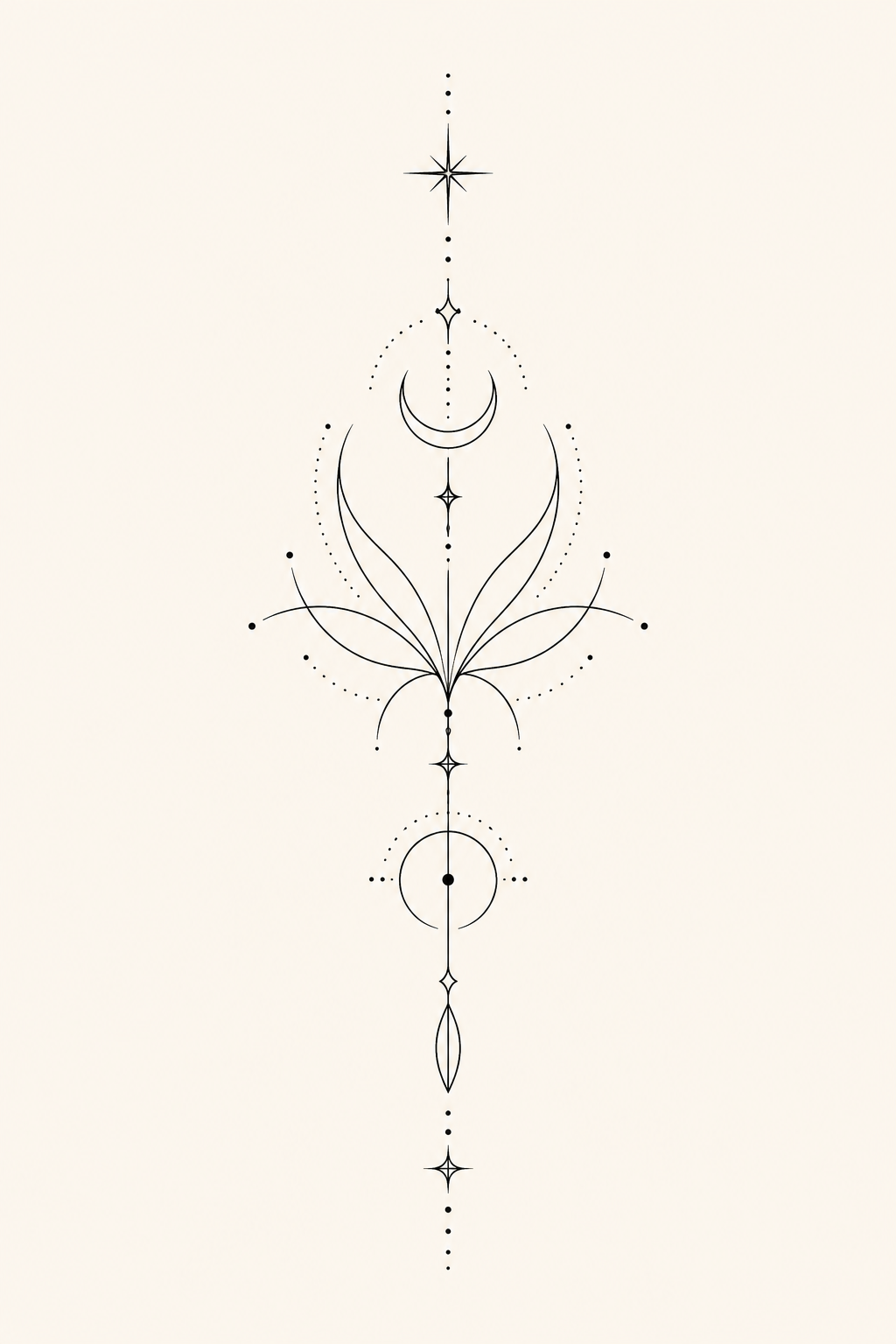 Small geometric shapes small tattoos for women illustration