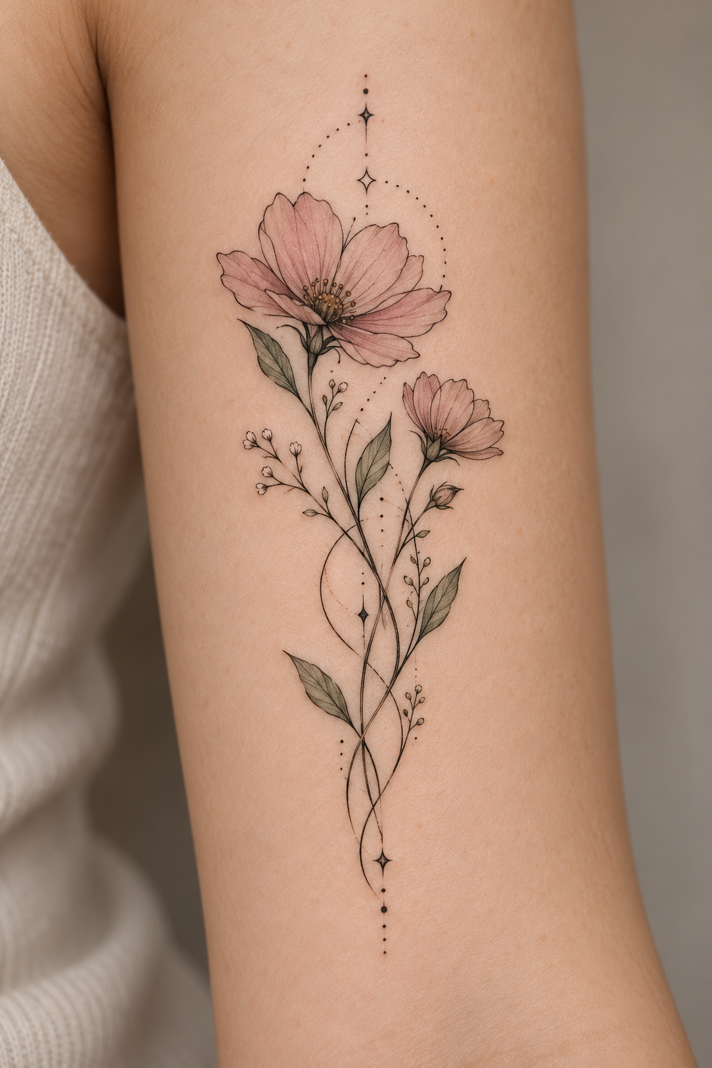 Fine-line paired-heart heartbeat mother and daughter tattoo ideas on a wrist