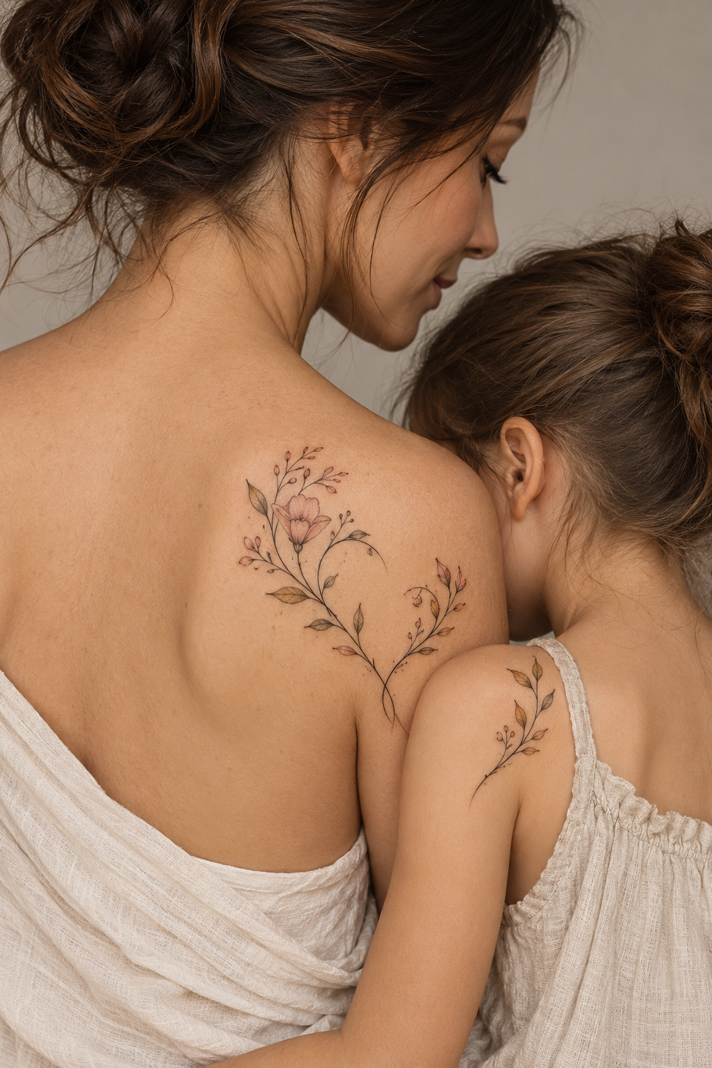 Tiny heart inner-arm mother and daughter tattoo idea