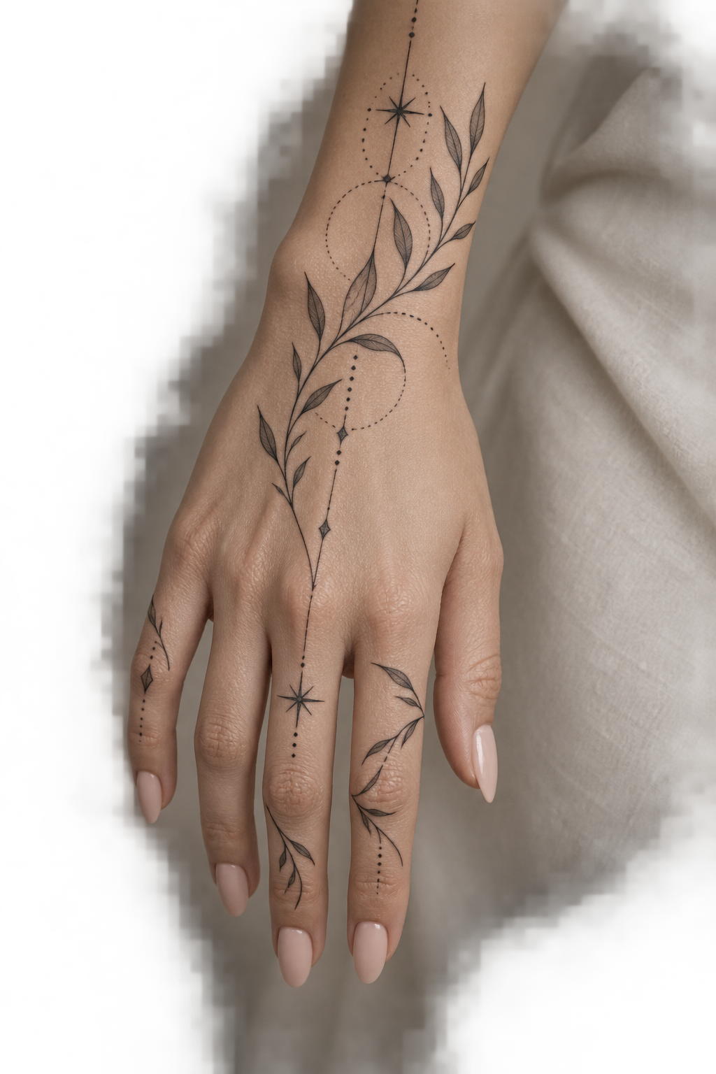 Delicate hand tattoos for women direction 3 for women