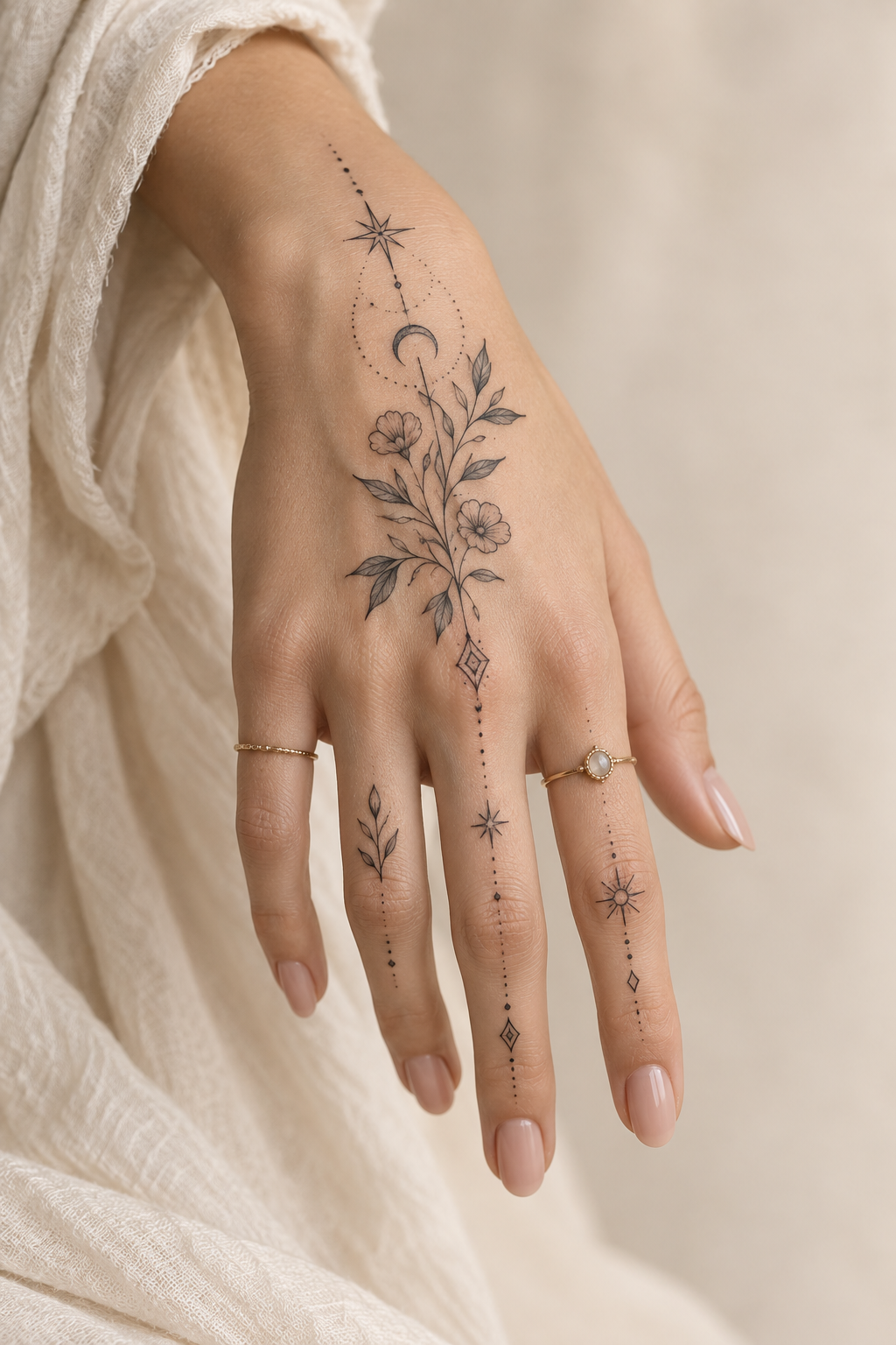 Delicate hand tattoos for women direction 5 for women