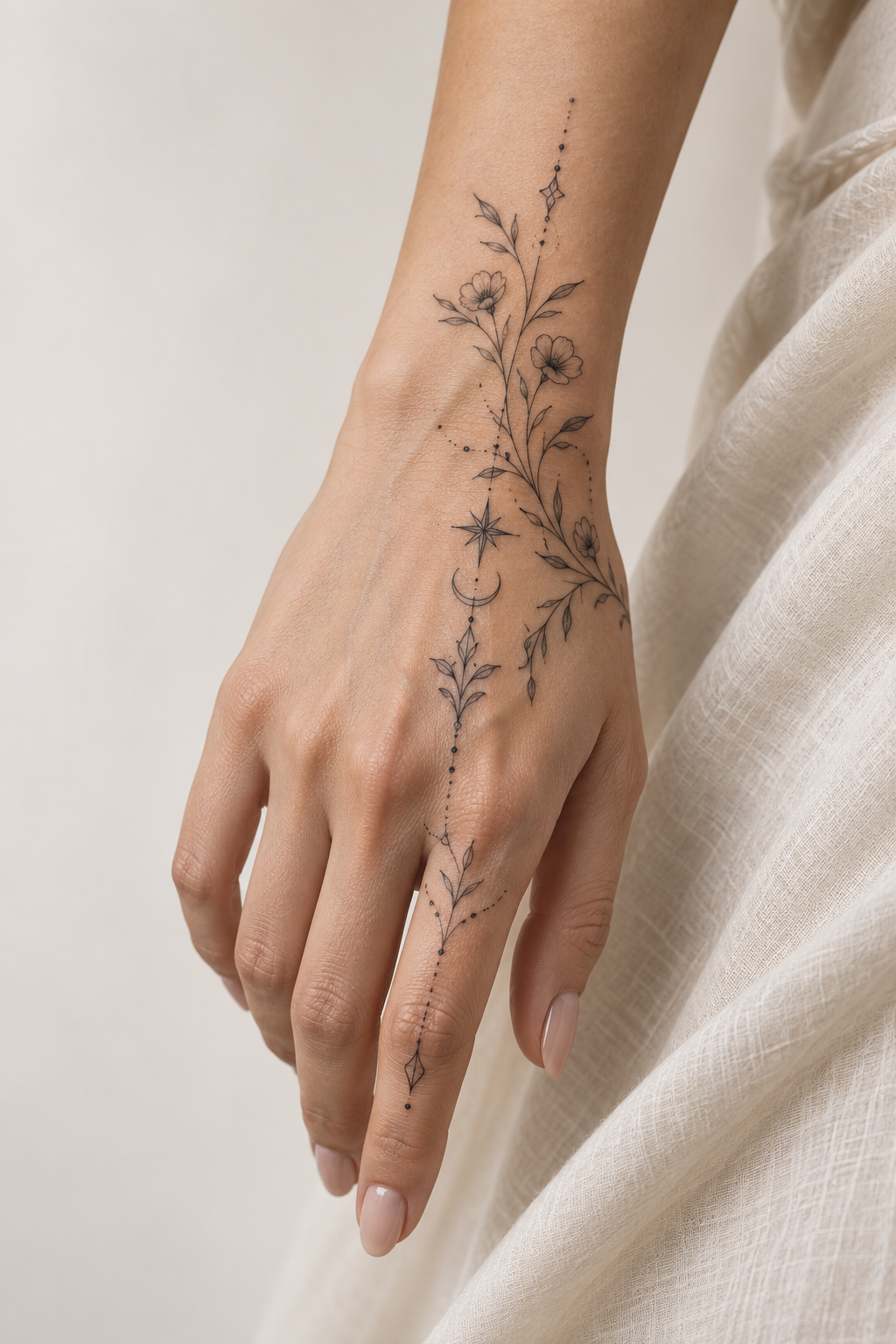 Delicate hand tattoos for women direction 11 for women