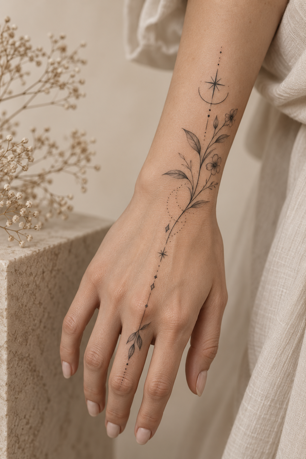 Delicate hand tattoos for women direction 14 for women
