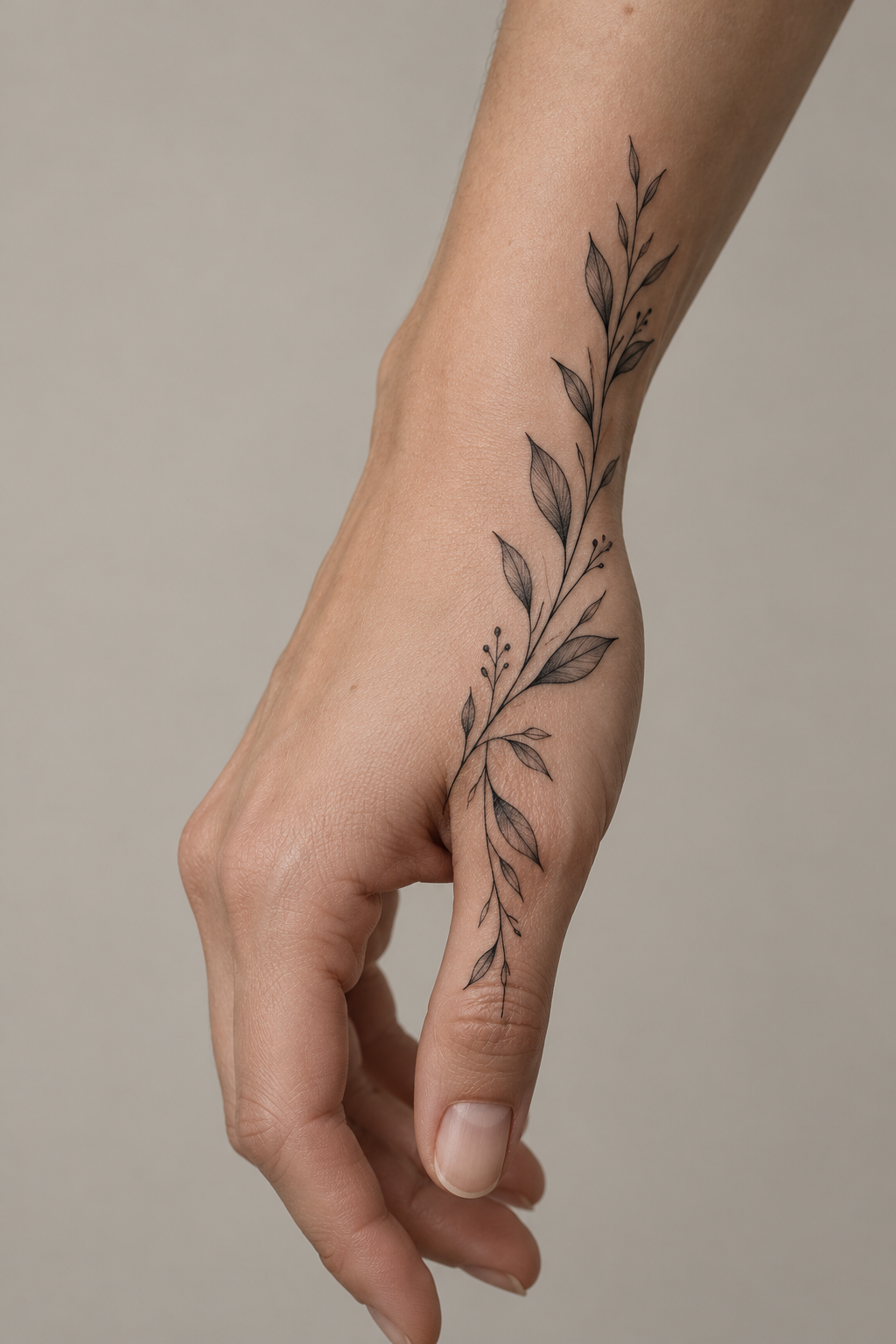 Delicate hand tattoos for women idea 1