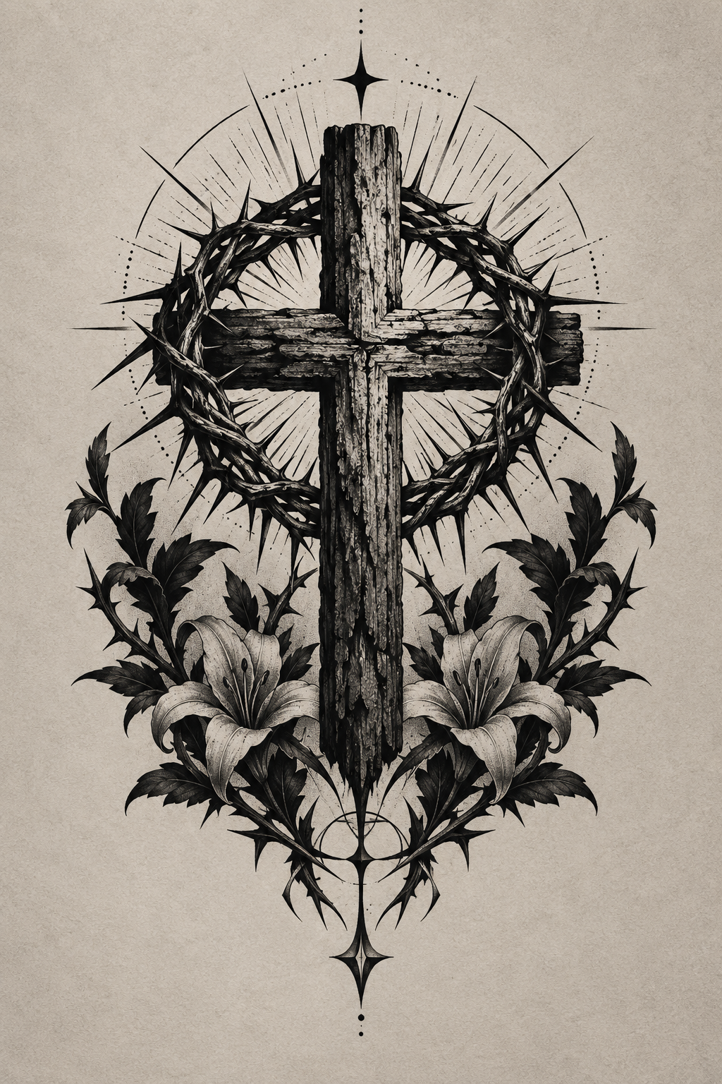 Dove of Peace blackwork Christian tattoo idea