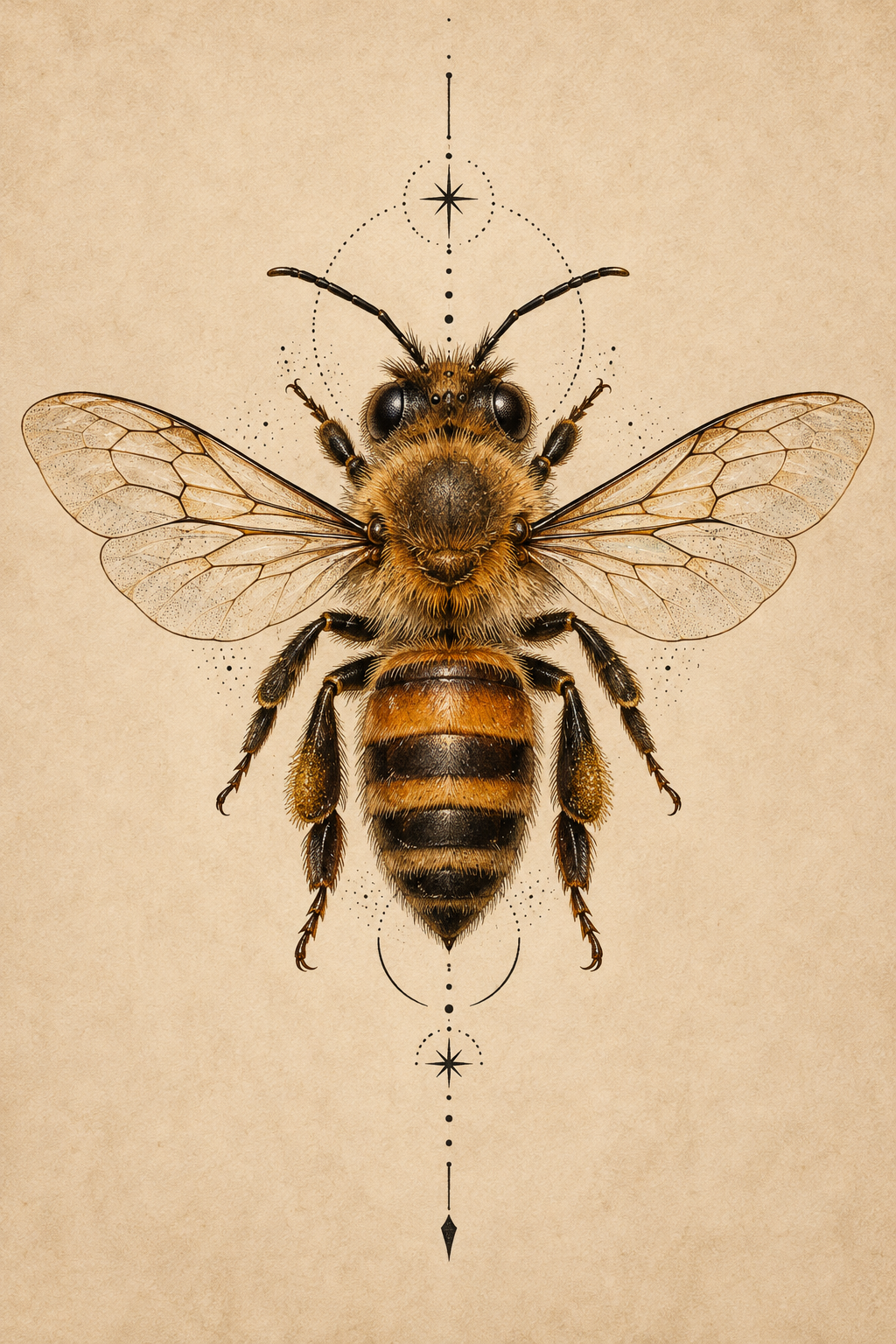 Realistic honey bee tattoo idea 2