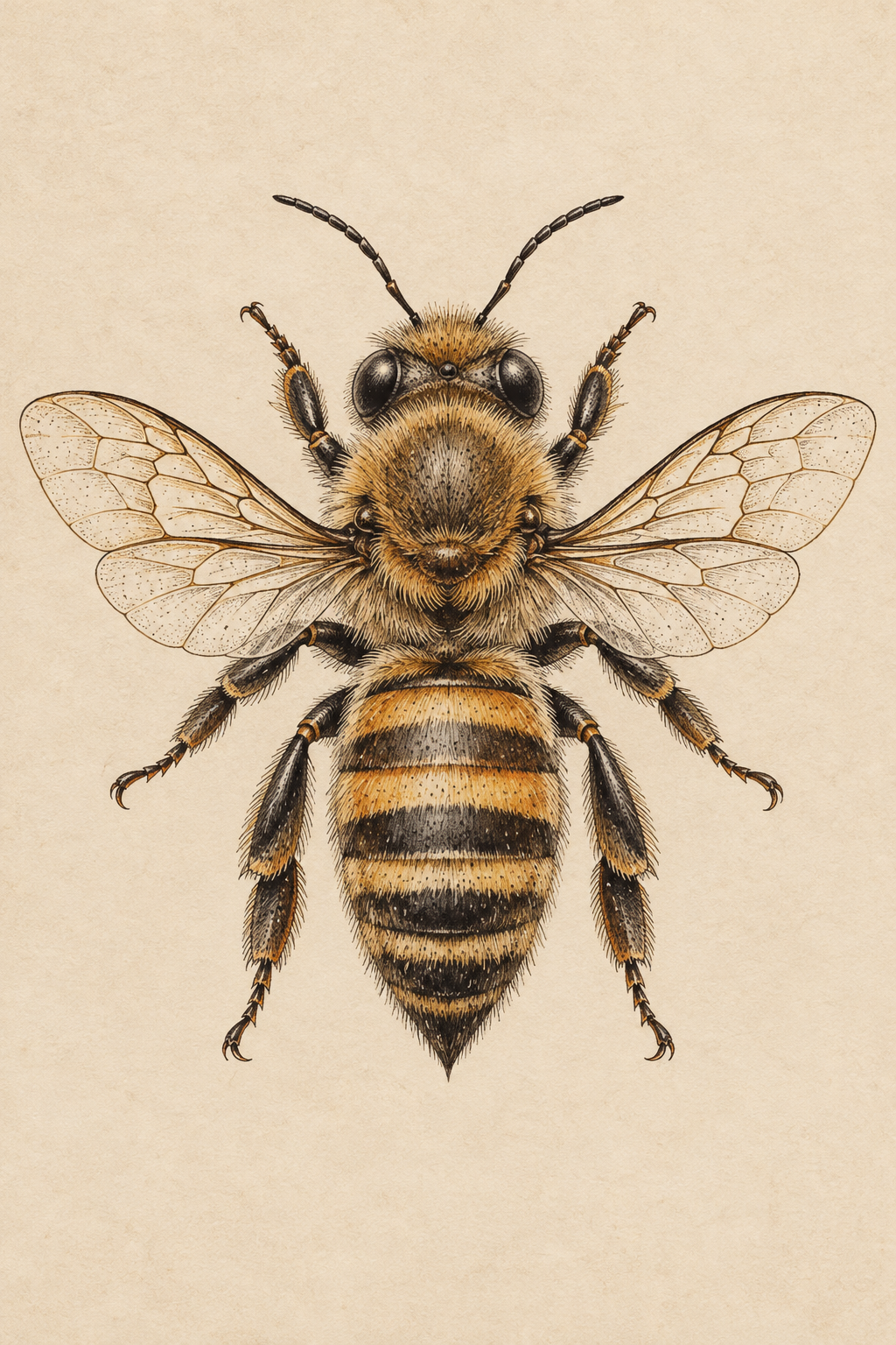 Realistic honey bee tattoo idea 7