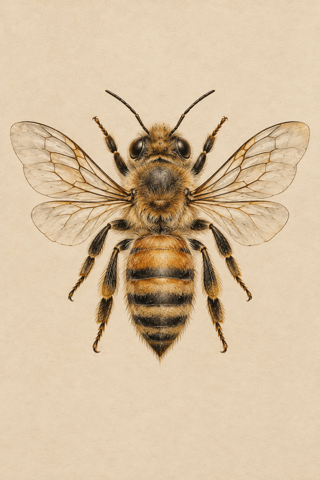 Realistic honey bee tattoo idea 8