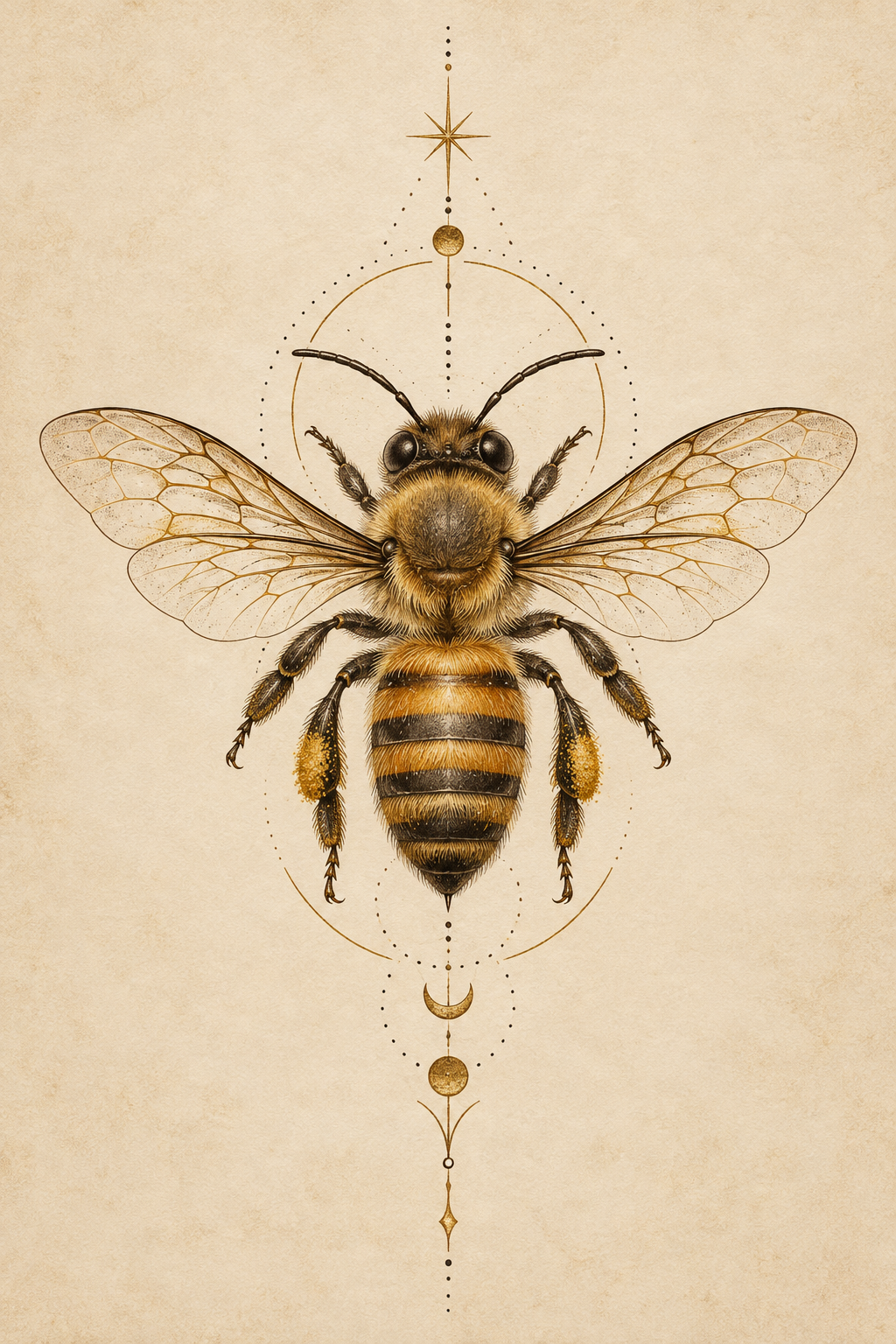 Realistic honey bee tattoo idea 10