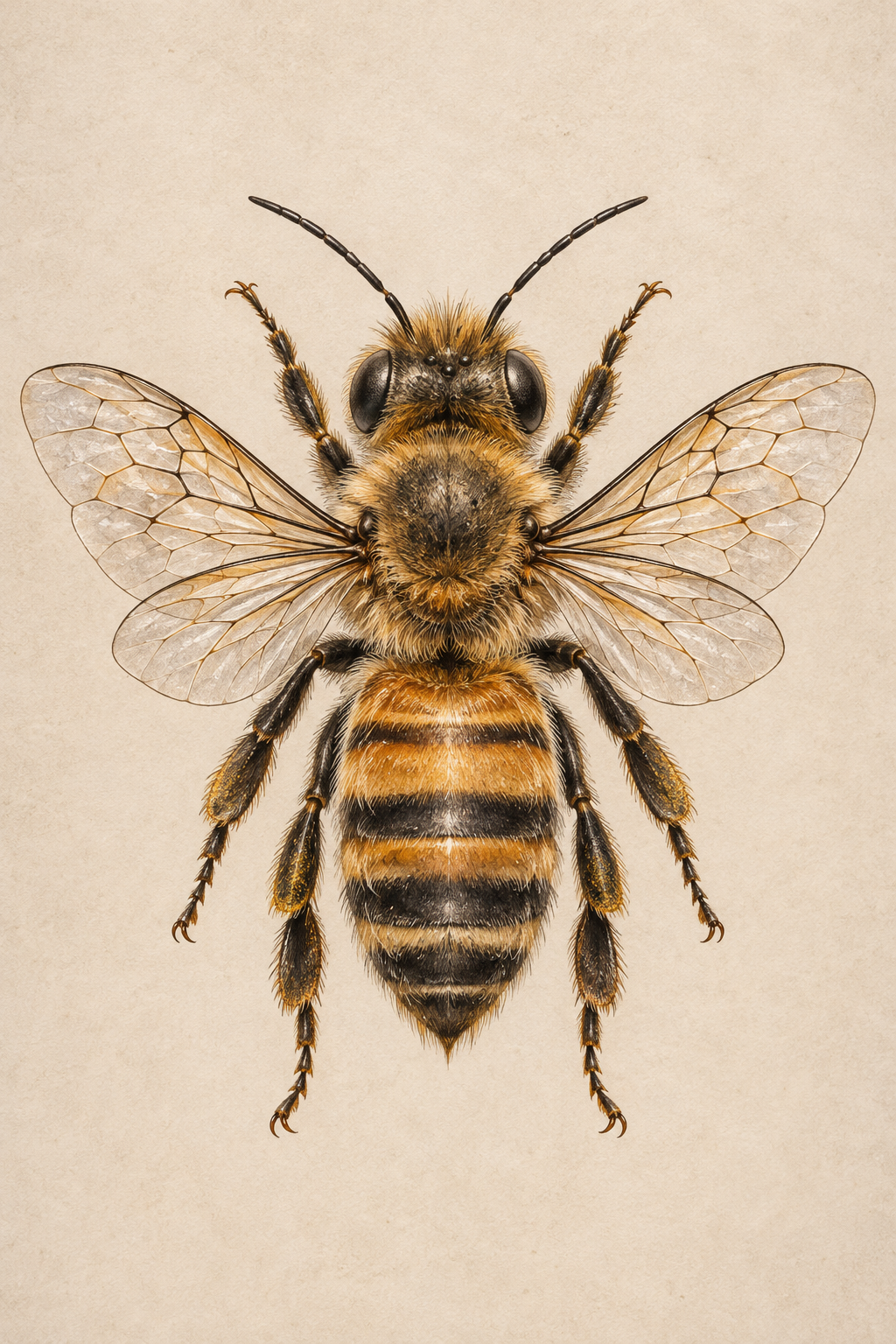 Realistic honey bee tattoo idea 14