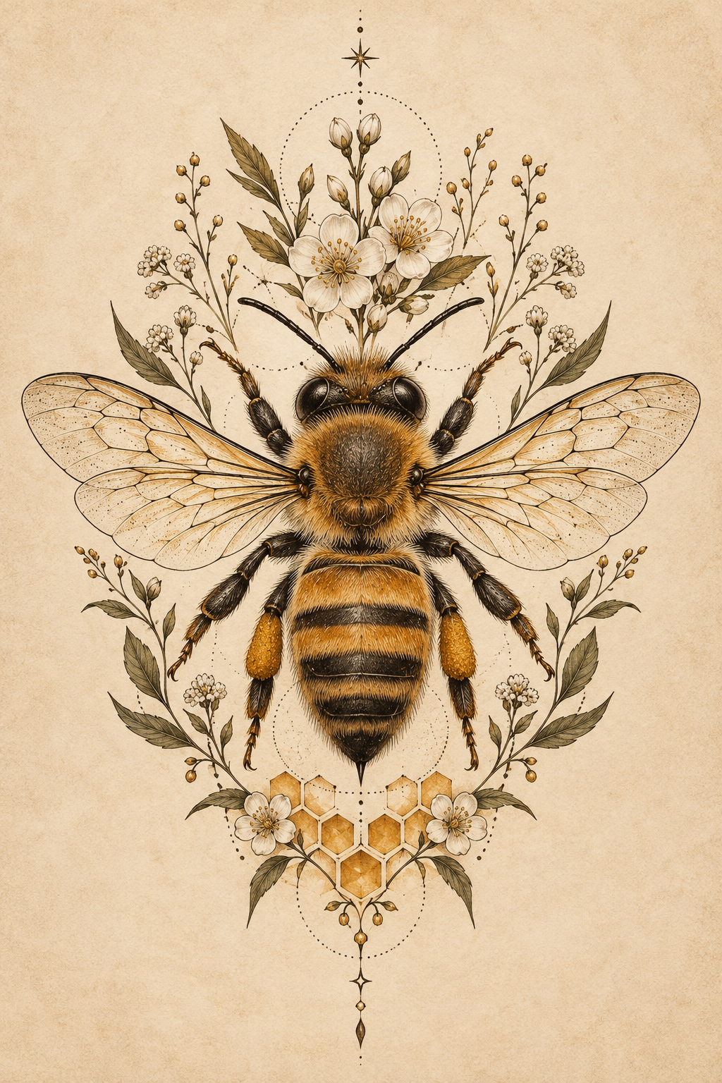 Realistic honey bee tattoo idea 18