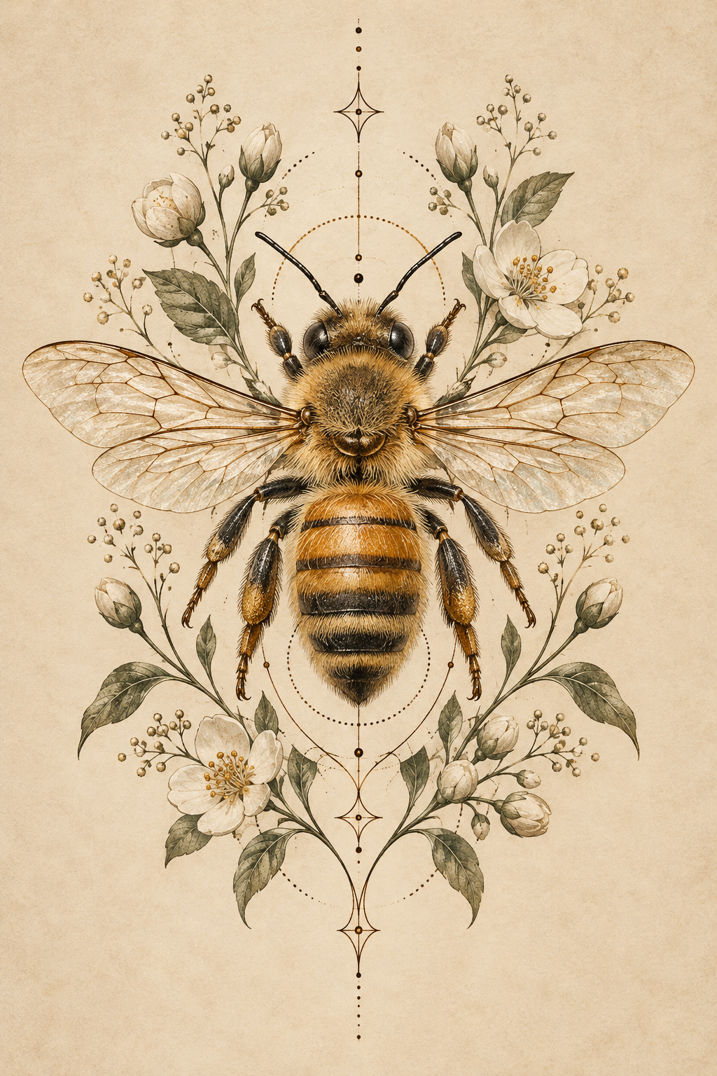 Realistic honey bee tattoo idea 23