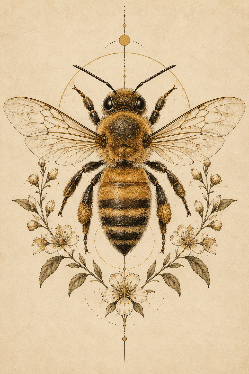 Realistic honey bee tattoo idea 24
