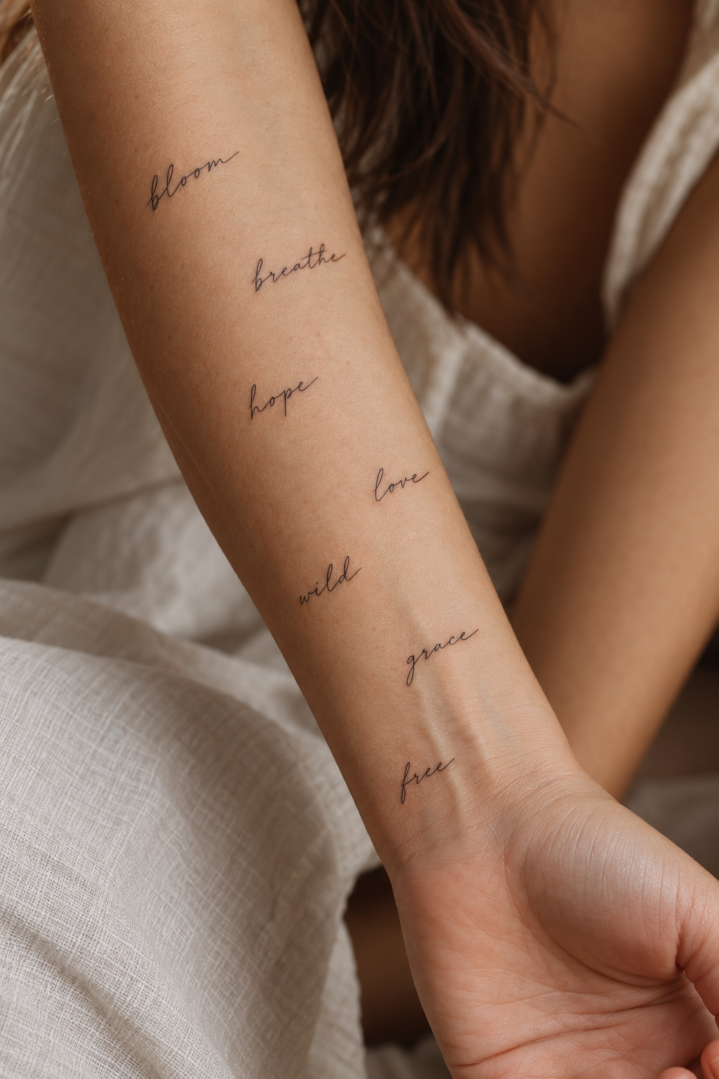 tiny word tattoos for women: enough design