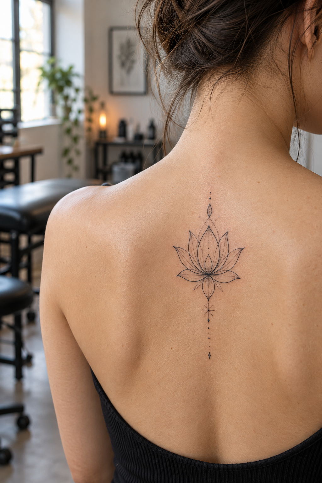 Minimalist Lotus Tattoo Idea minimalist tattoo idea