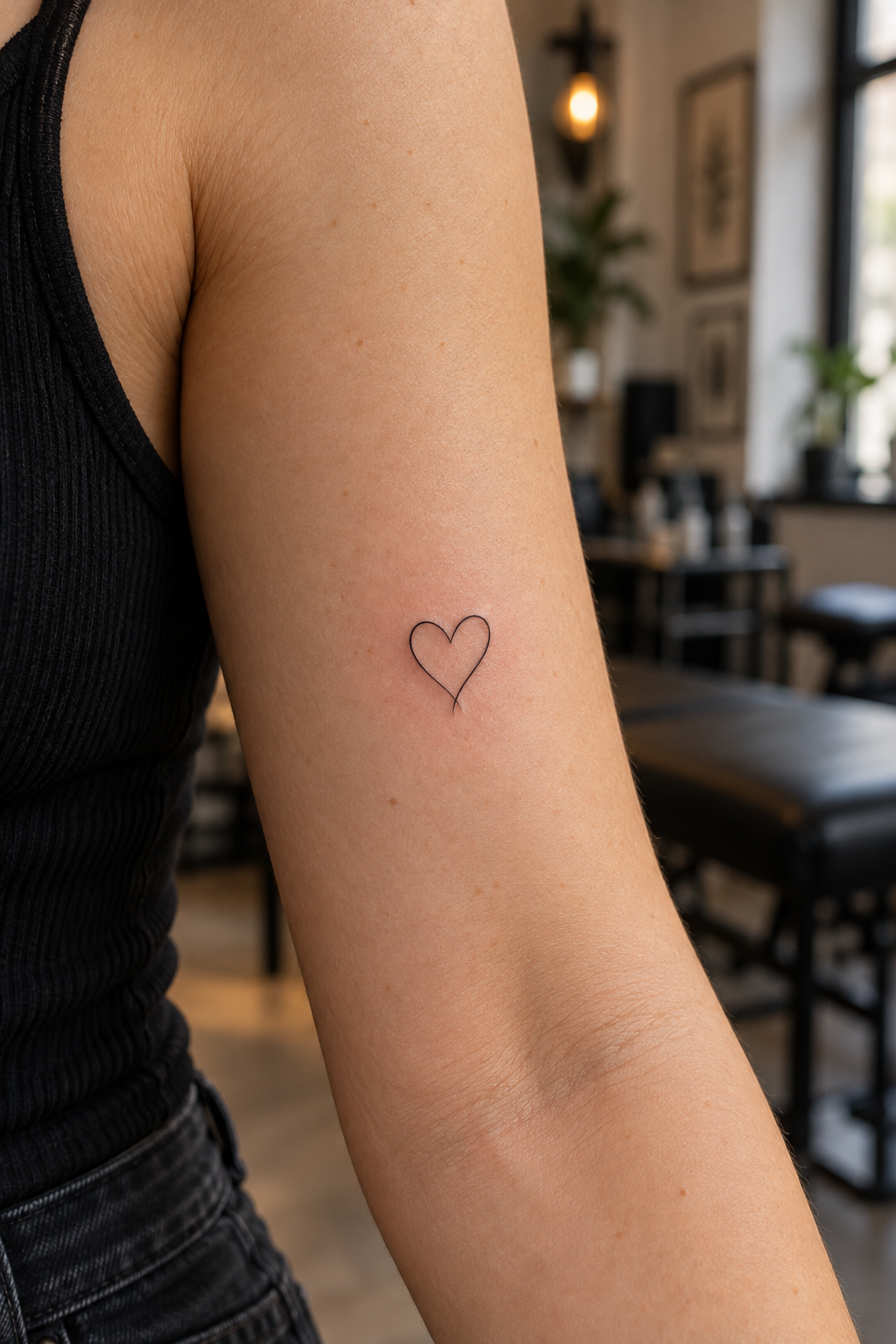 Minimalist Heart Tattoo minimalist tattoo idea